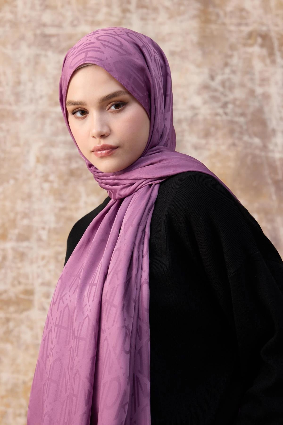 Fall Winter İpeksi Jakar Şal Leylak 9020-19