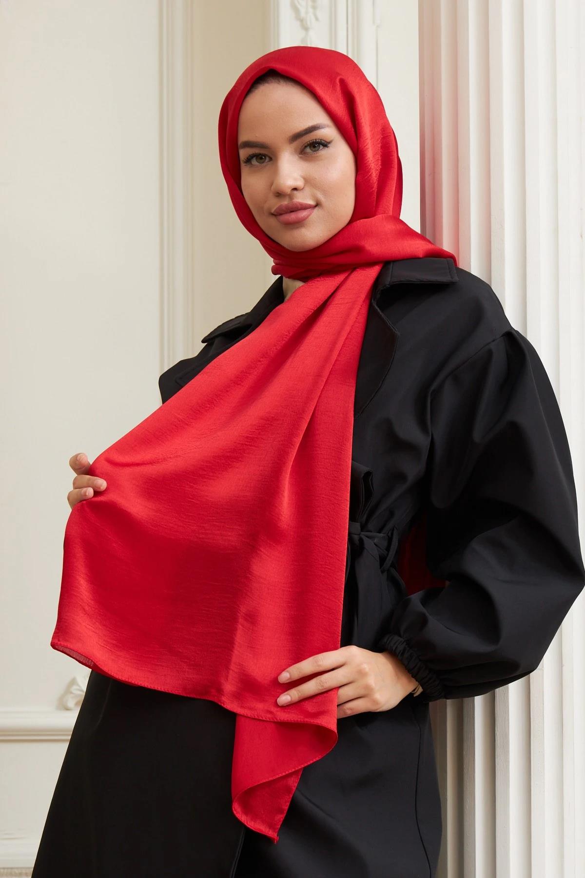 Janjan Çift Taraflı Şal Kırmızı