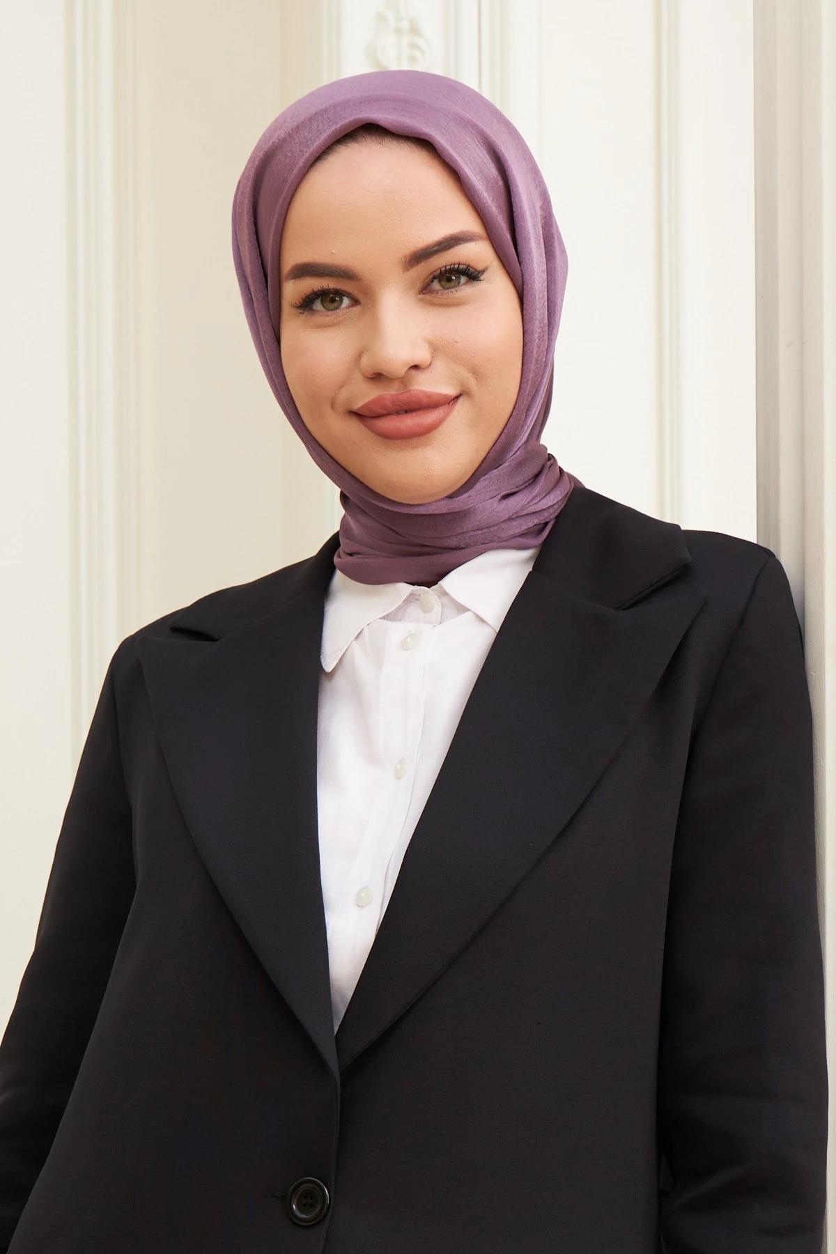 Janjan Çift Taraflı Şal Mürdüm