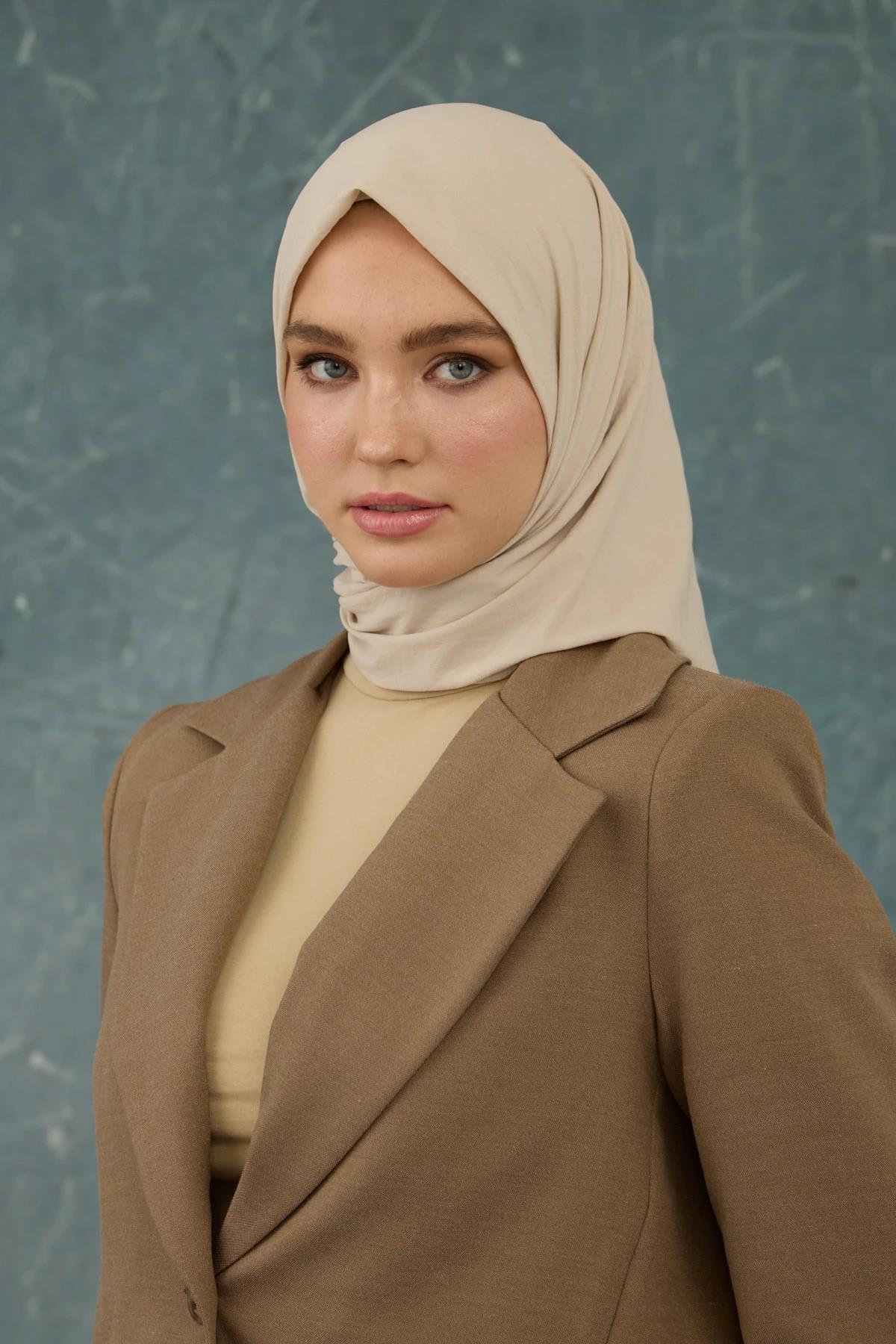 Krem Comfy Yok Eşarp - 10001-16