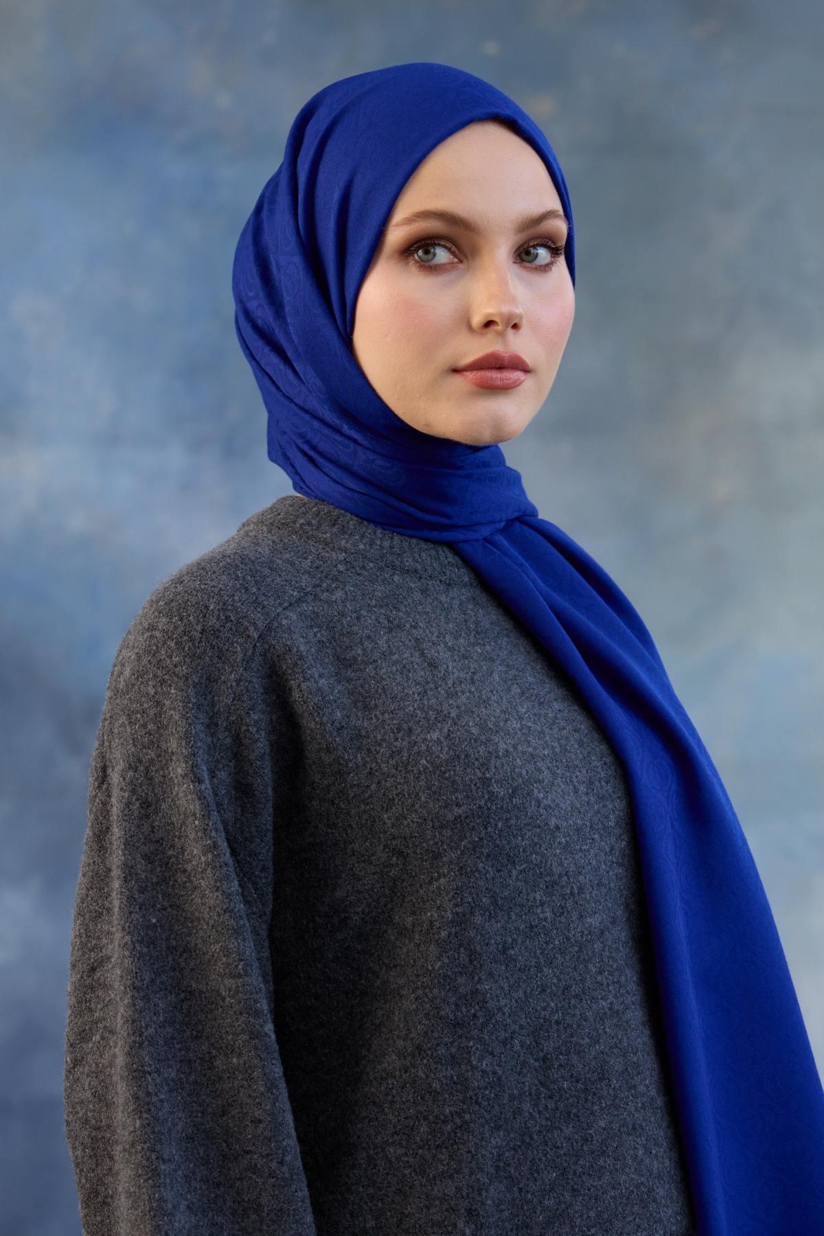 Logo Desen Pamuk Jakar Şal Saks 8008-12