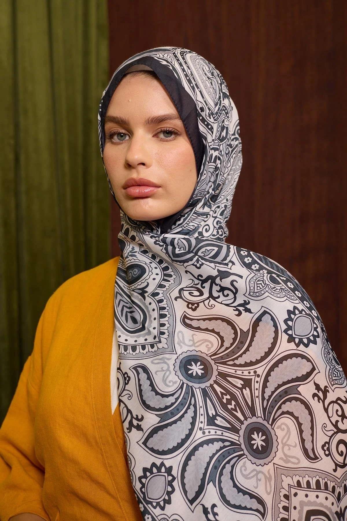 Marrakech Koleksiyon Soft Şal Siyah Soft Pembe 3048-03