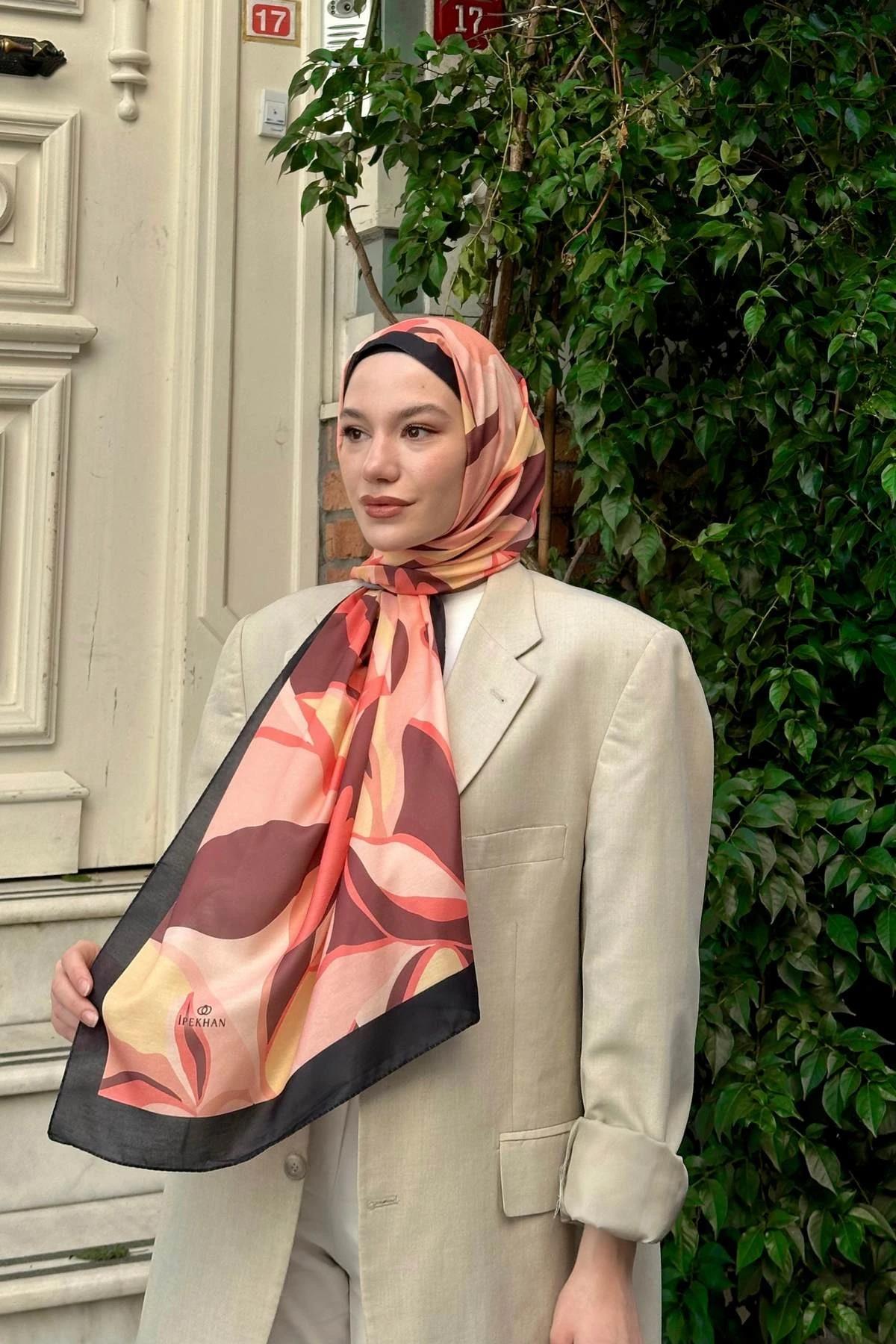 Nature Lilyum Soft Şal Siyah Pembe 3036-03