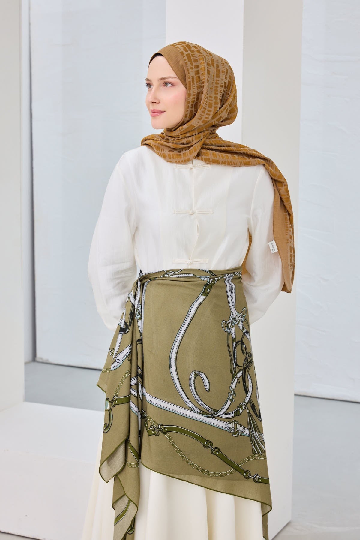Omuz Şalı Chain Yeşil