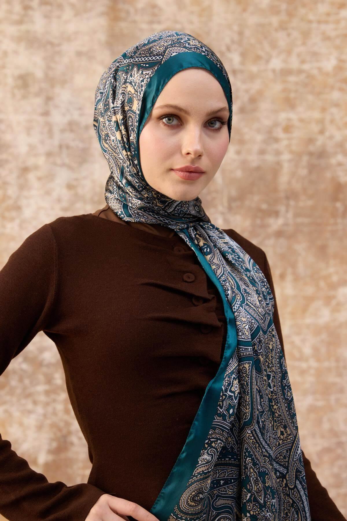 Petrol Hint Vual Şal -  5003-05