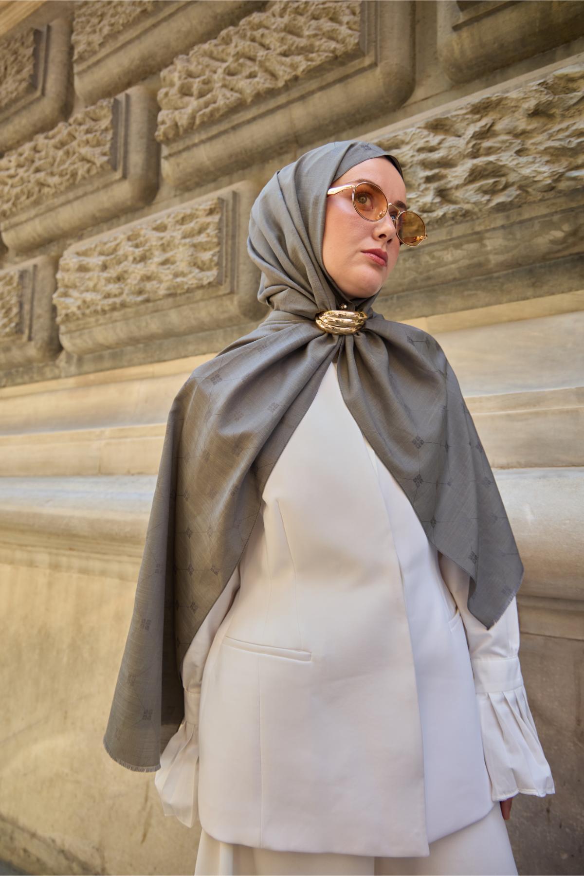 Silk Home Monogram Pamuk İpek Şal 461001-07