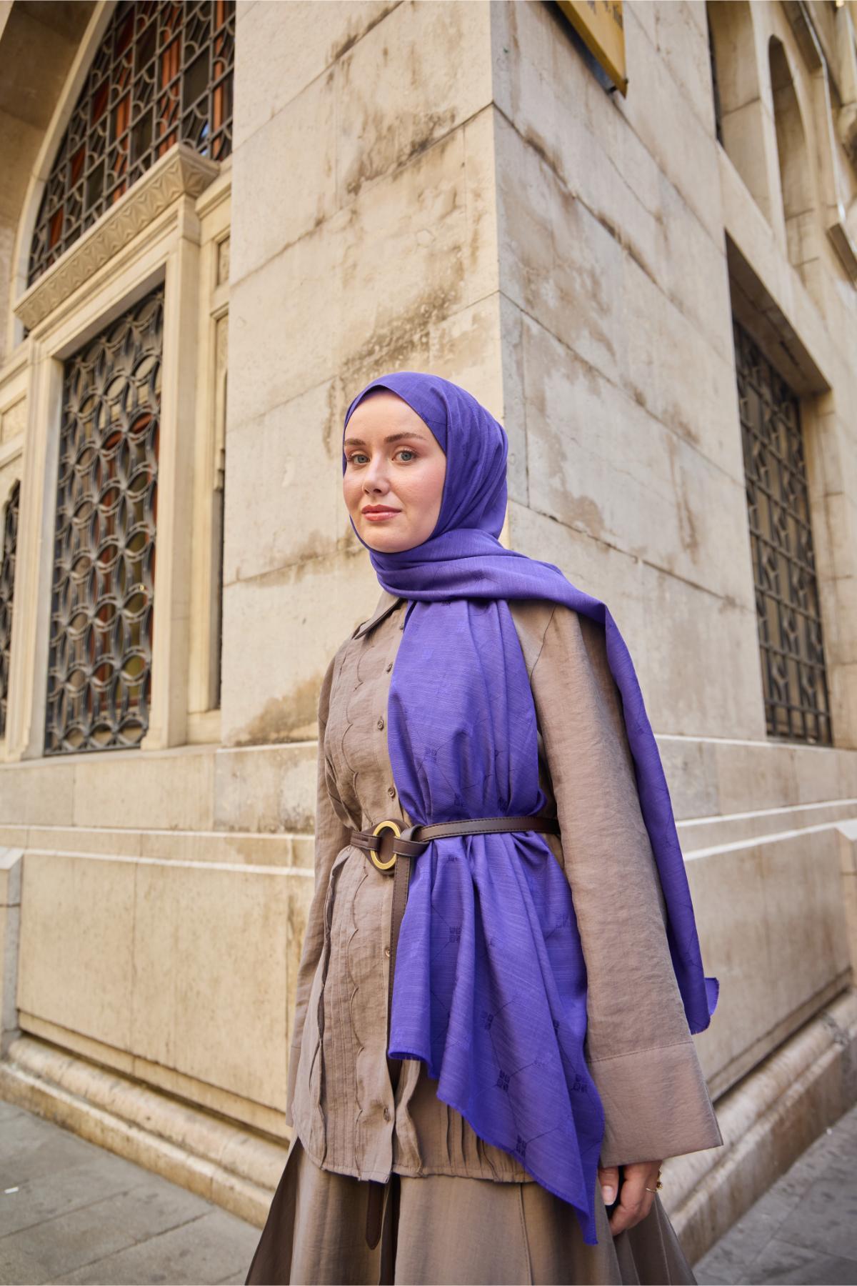 Silk Home Monogram Pamuk İpek Şal 461001-10