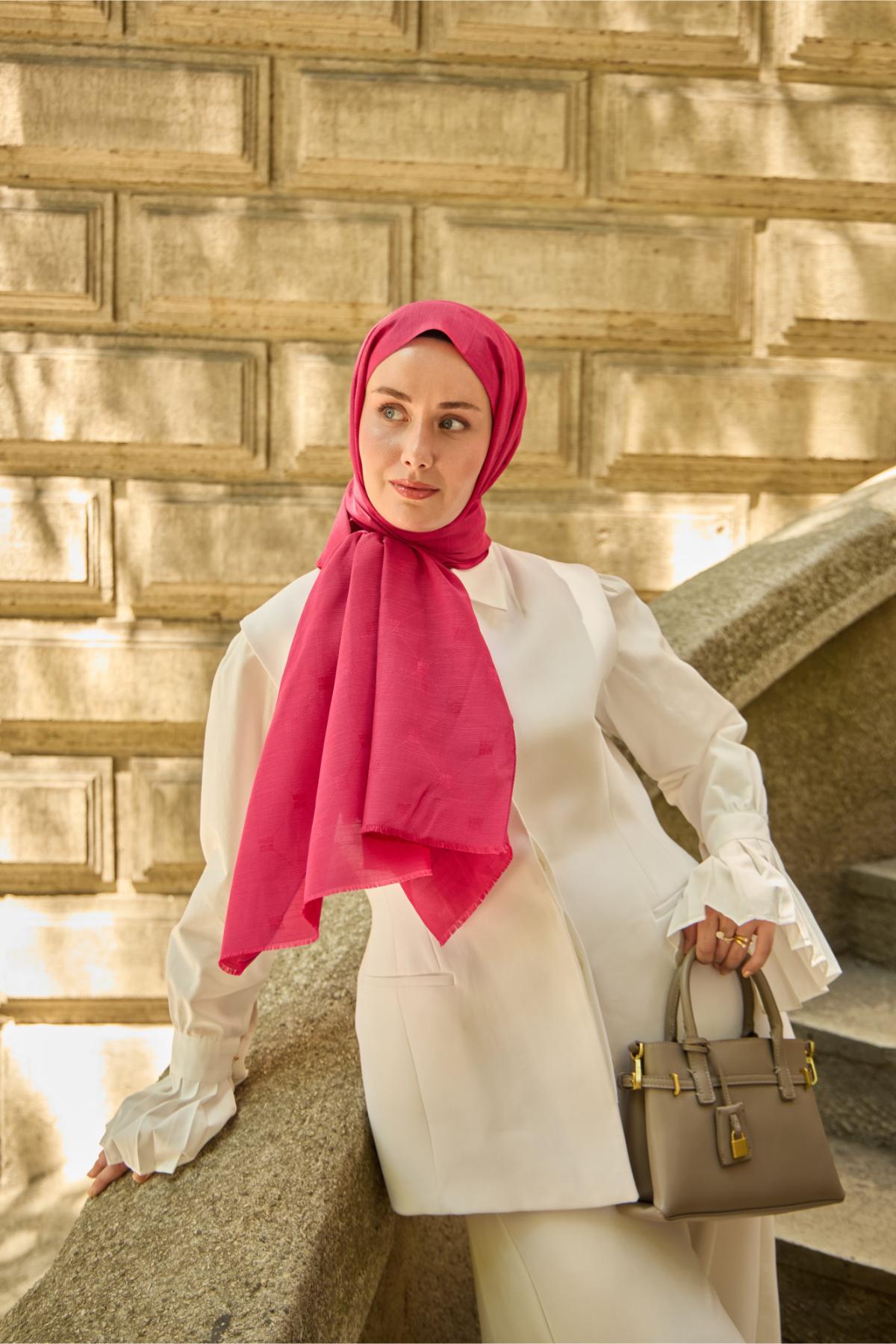 Silk Home Monogram Pamuk İpek Şal 461001-03