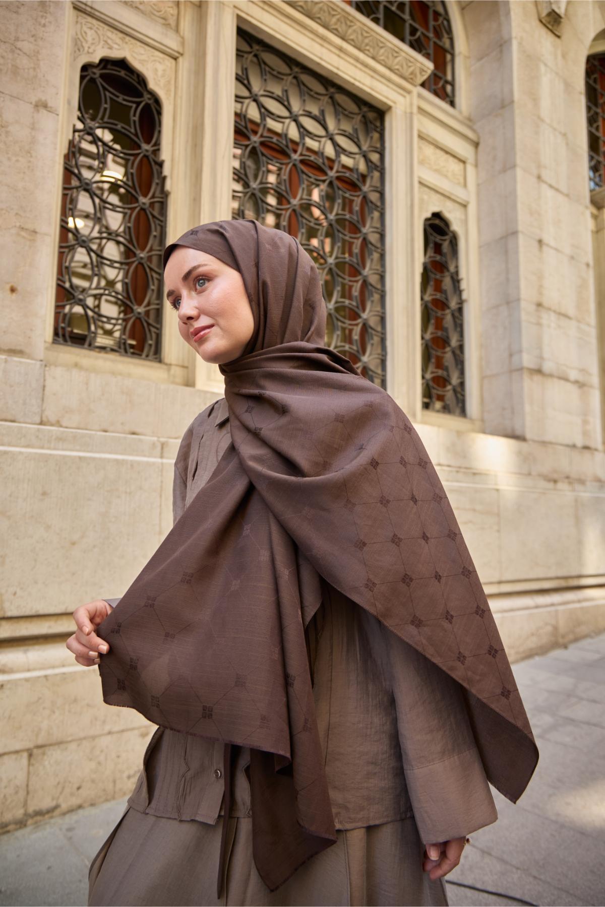 Silk Home Monogram Pamuk İpek Şal 461001-23