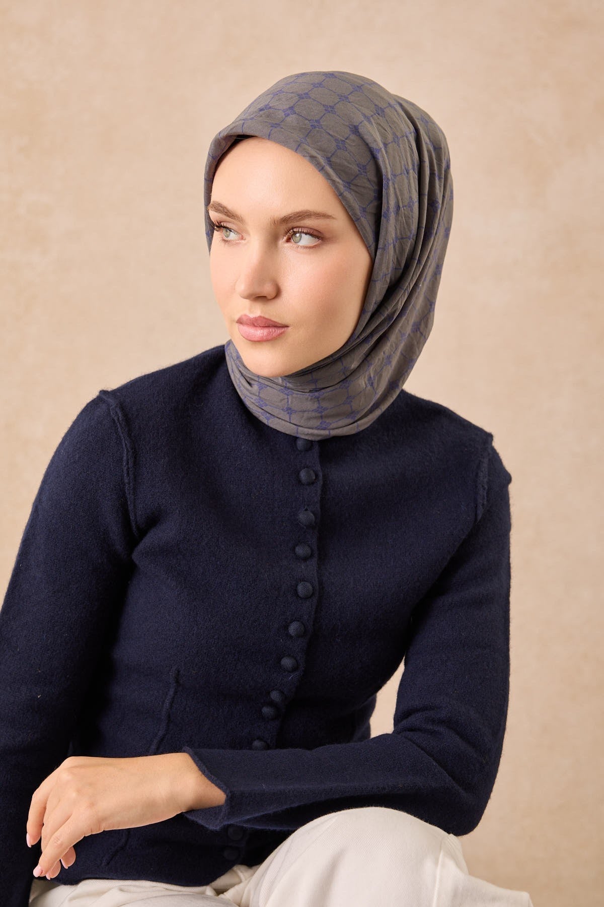 Silkhome Olinda Eşarp Yeşil Gri