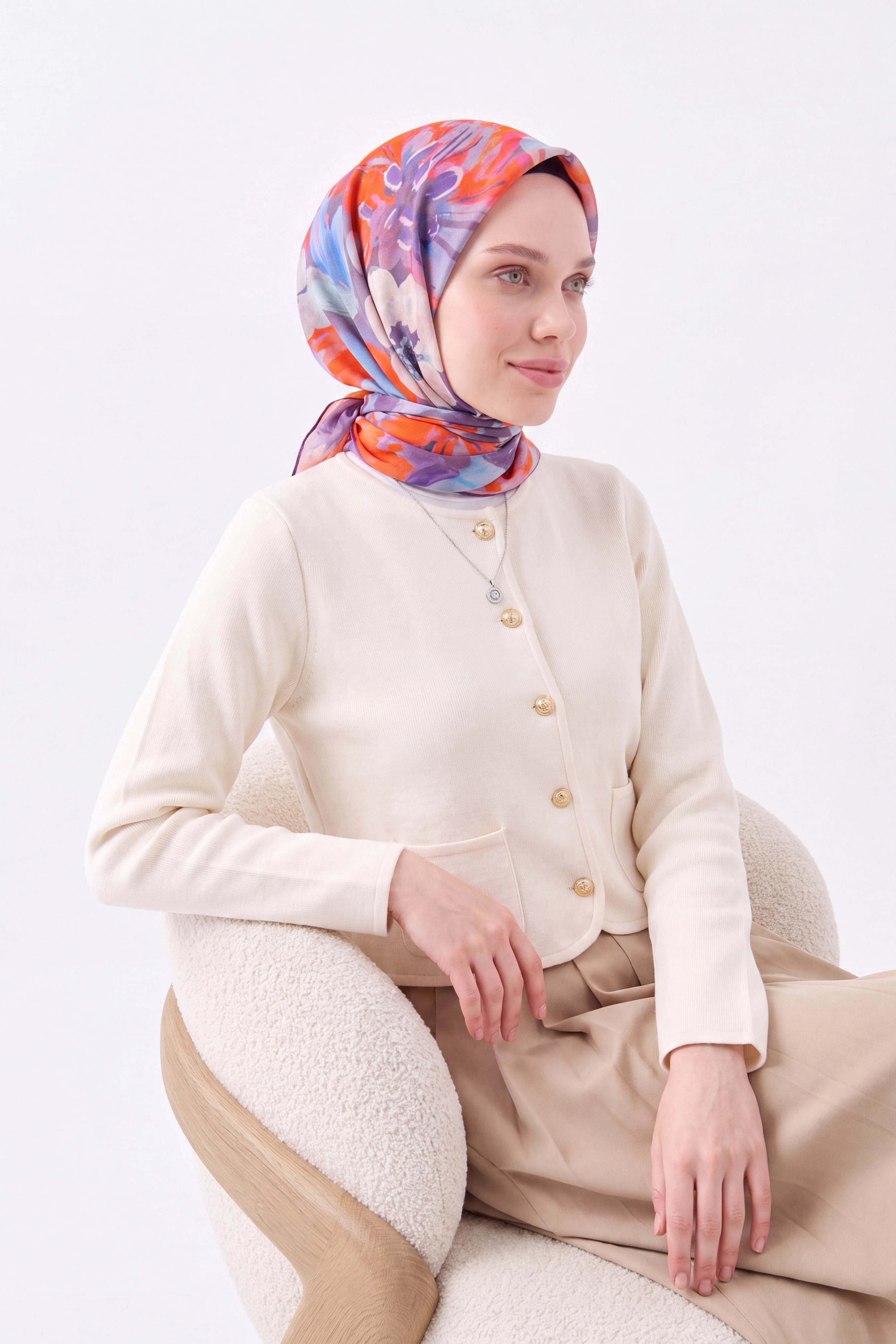 Soft Eşarp Flower Llia