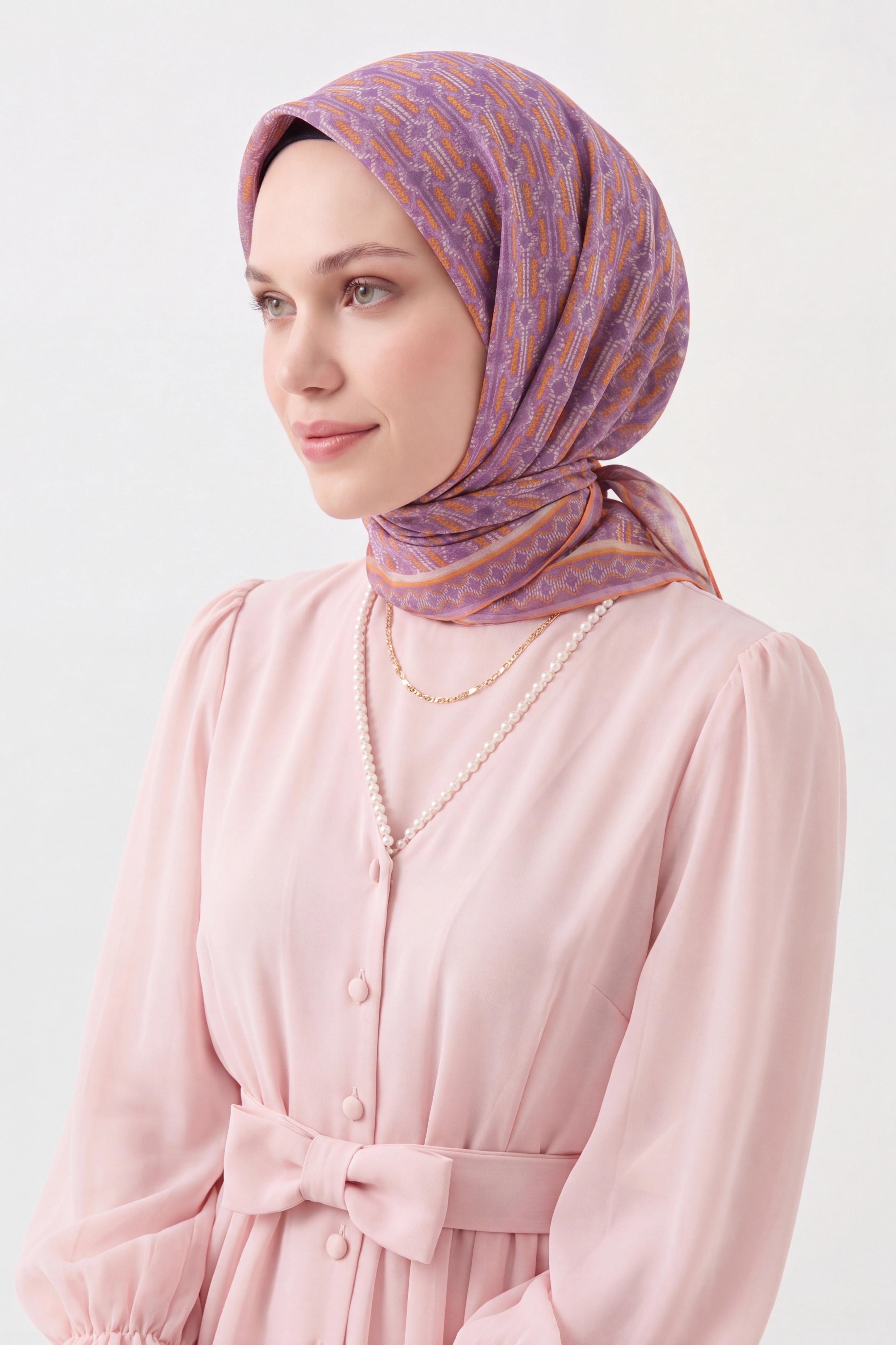 Soft Eşarp Pacman Eflatun