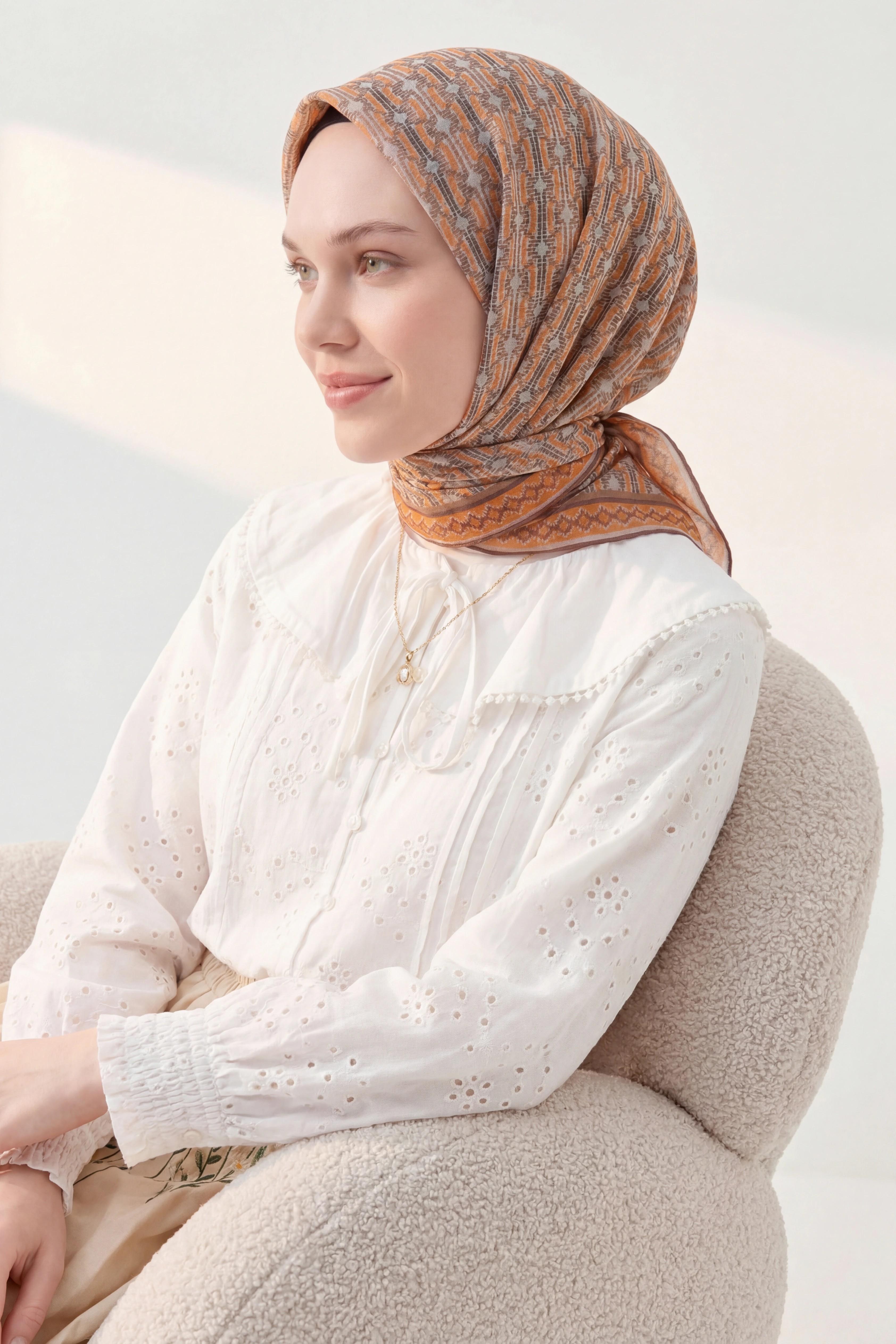 Soft Eşarp Pacman Koyu Turuncu