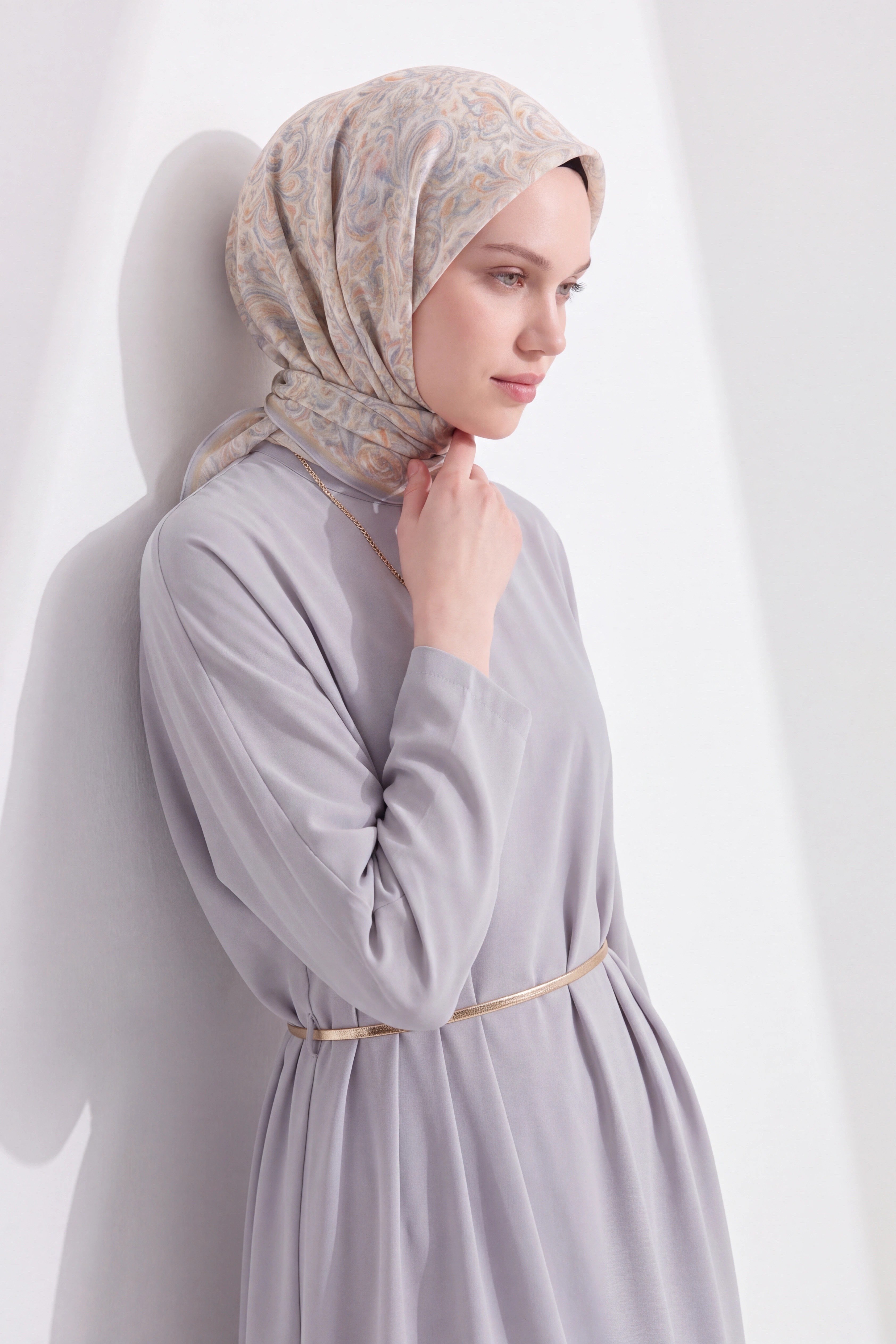 Soft Eşarp Paisley Krem