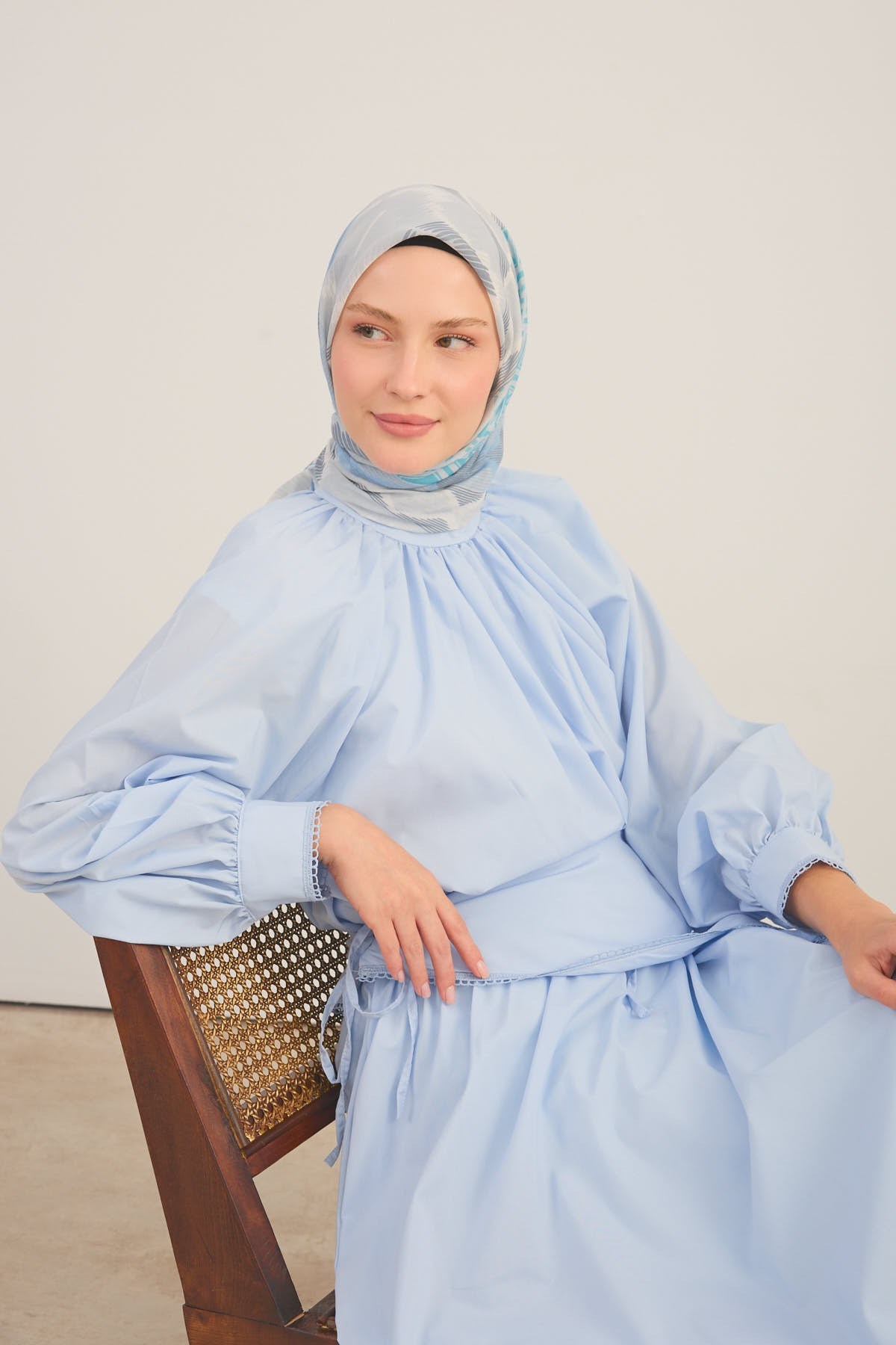 Soft Eşarp Urban Patch Bebe Mavisi