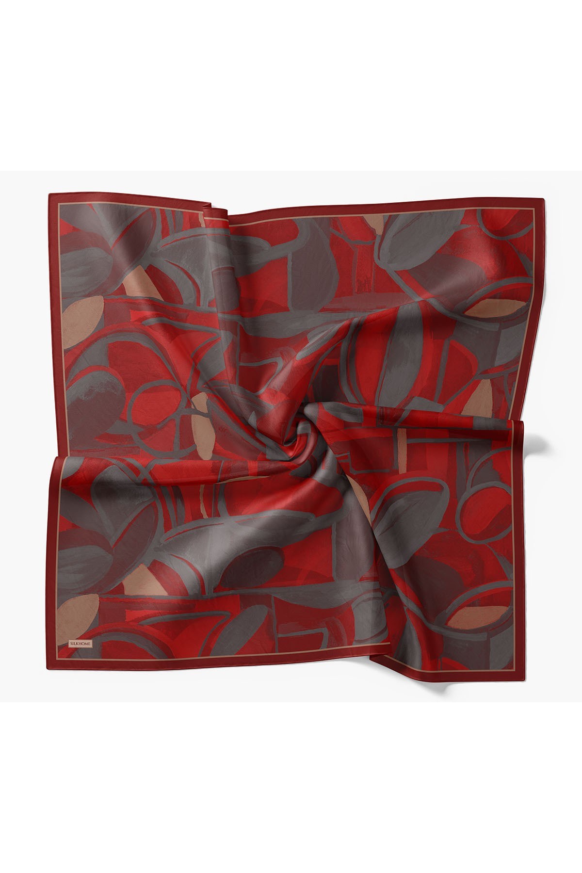 Velora Eşarp Abstract Koyu Kırmızı