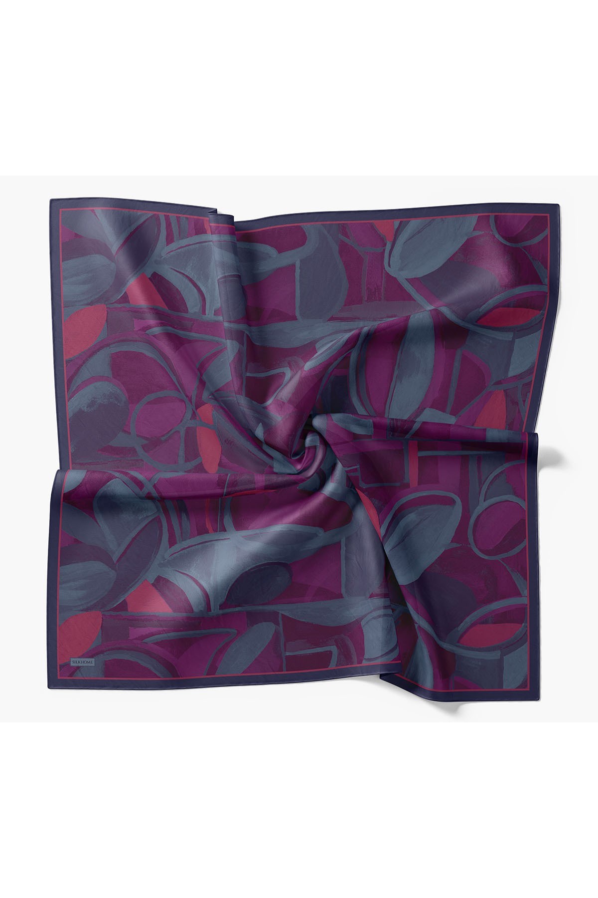 Velora Eşarp Abstract Morcivert