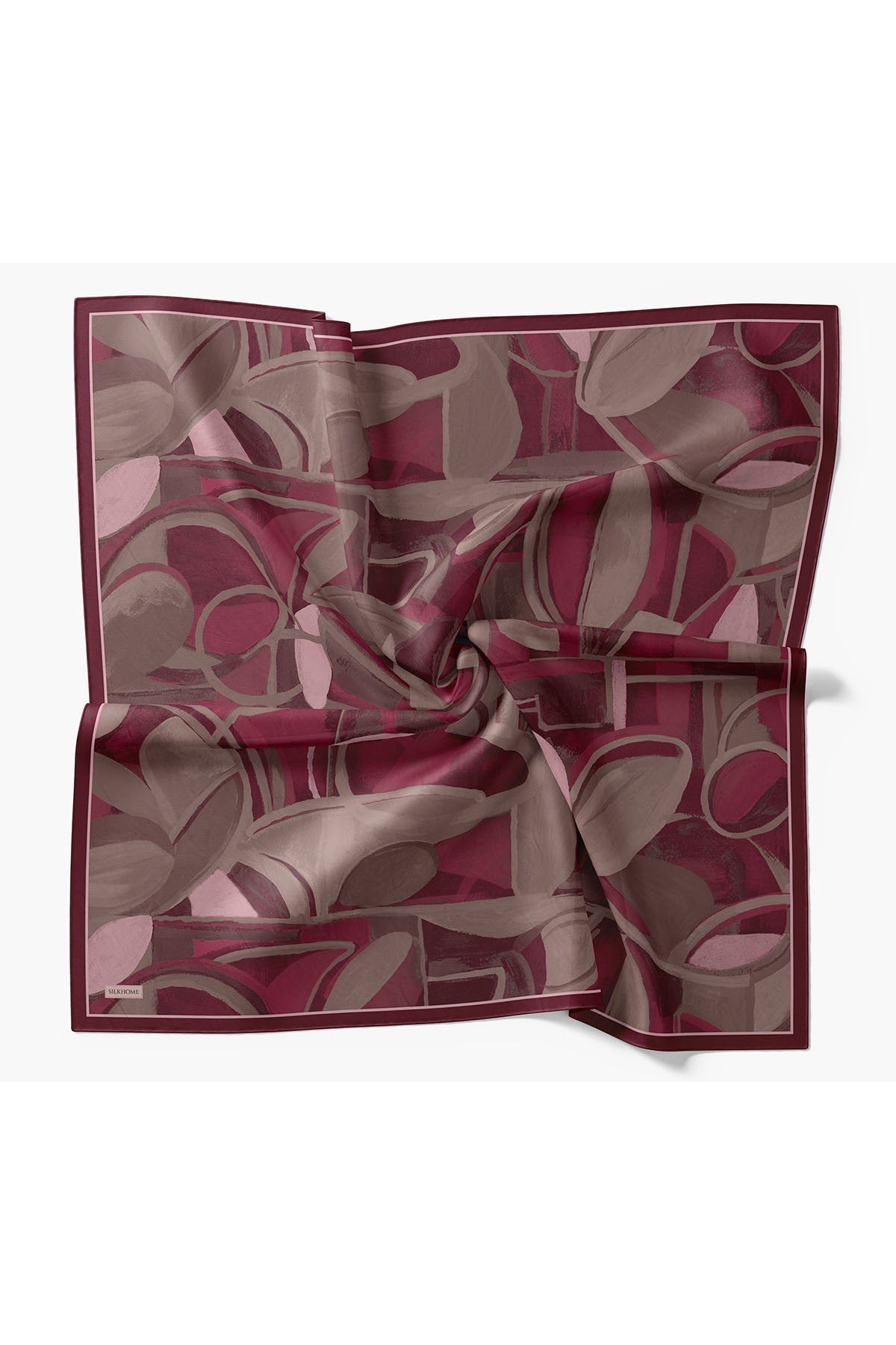 Velora Eşarp Abstract Vişne Çürüğü