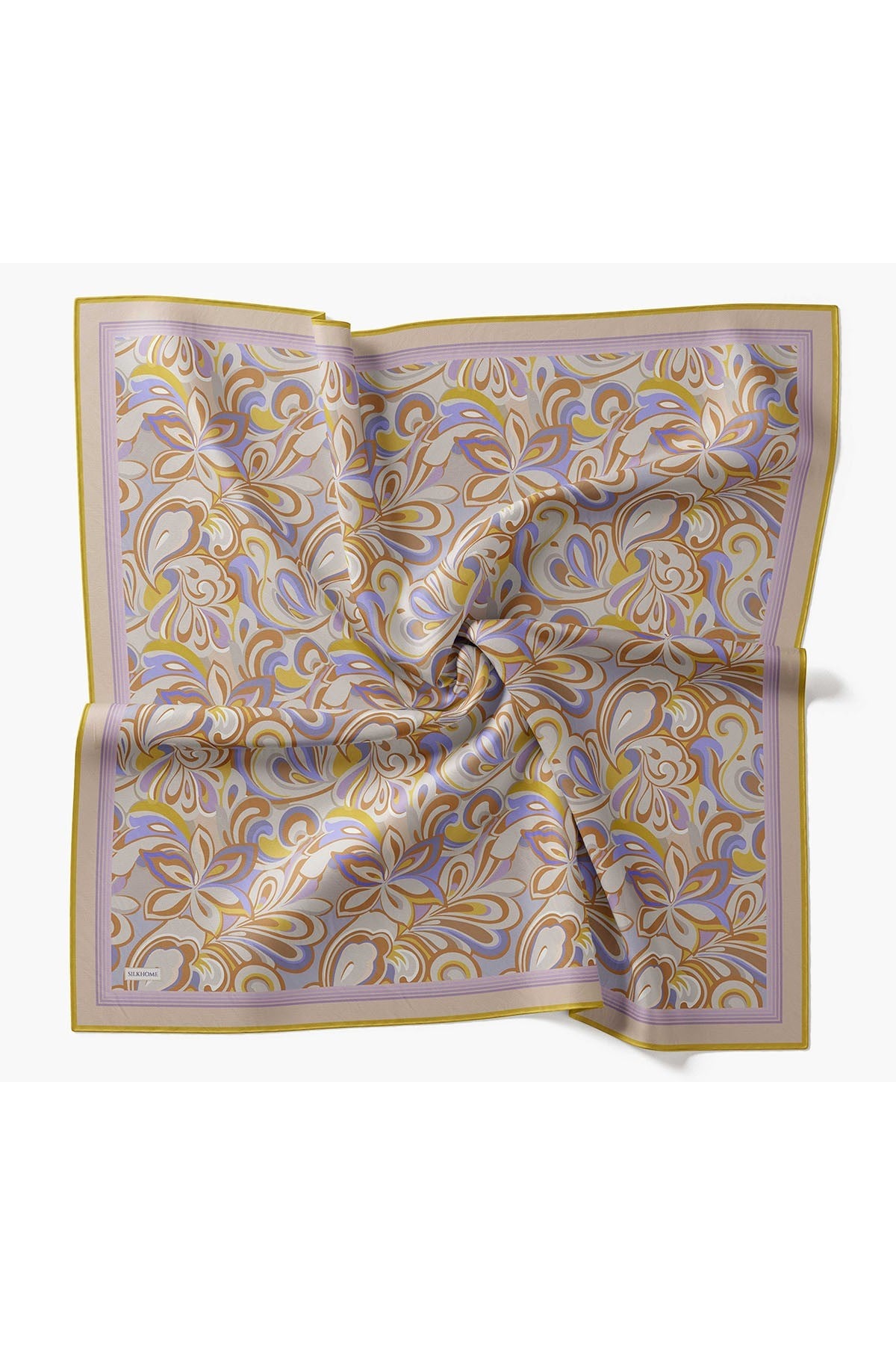 Velora Eşarp Aura Floral Koyu Gri