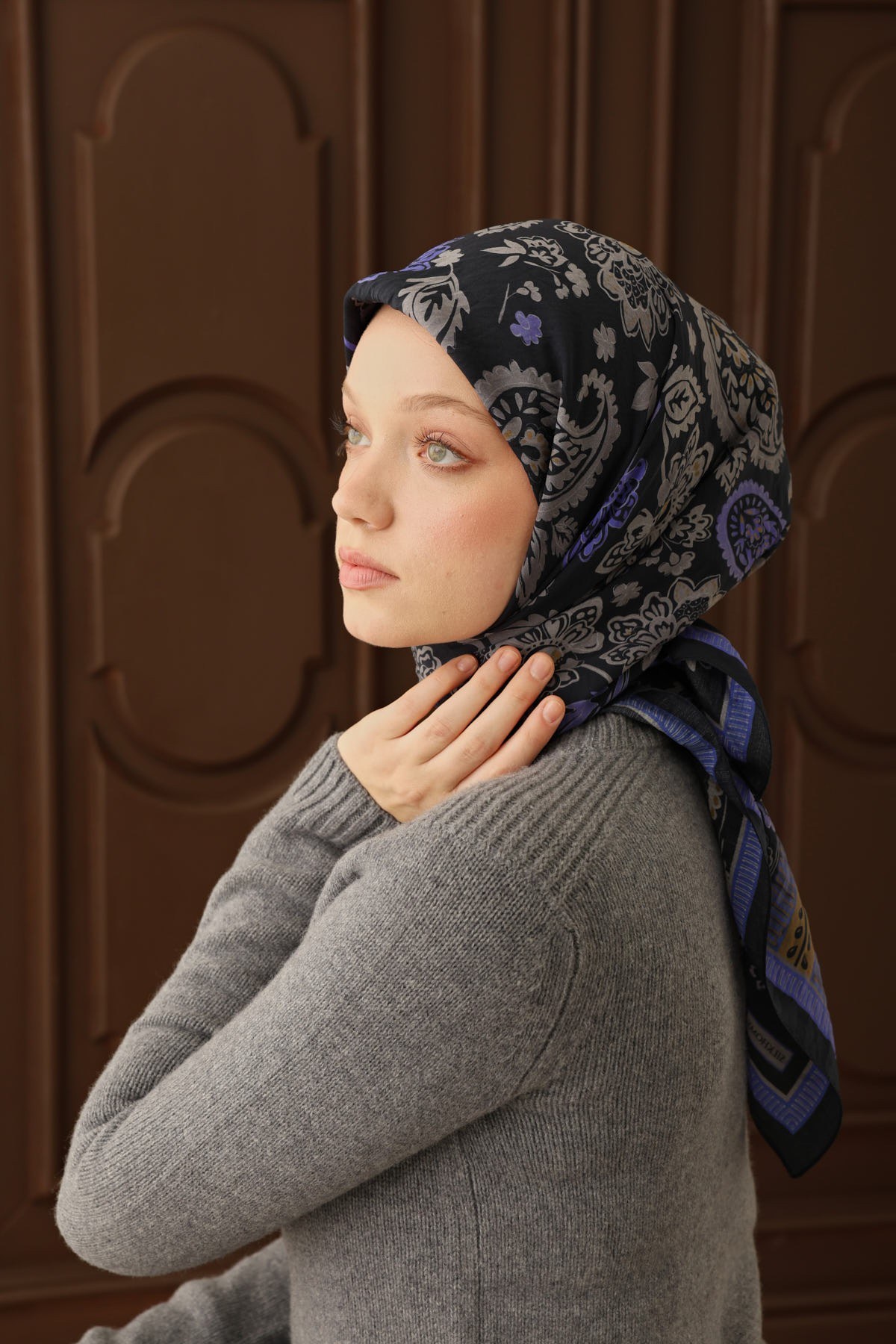 Velora Eşarp Shawl Pattern Siyah