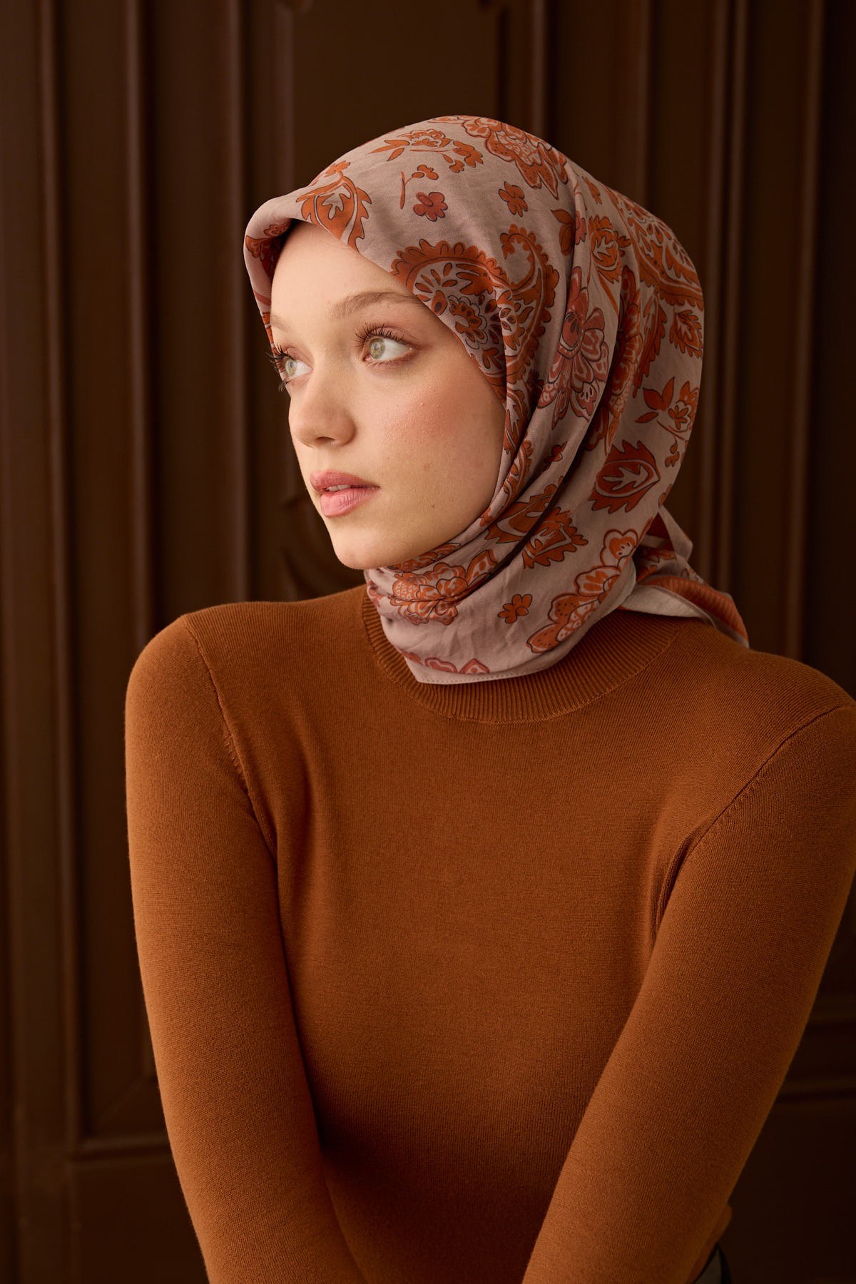 Velora Eşarp Shawl Pattern Turuncu