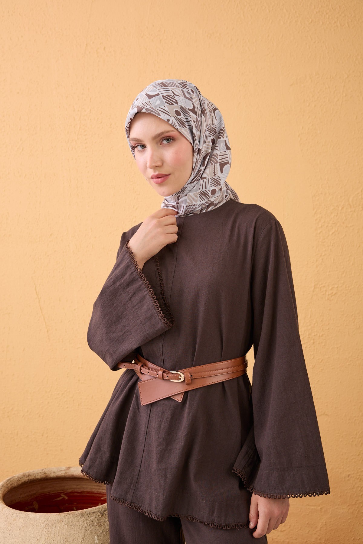 Velora Eşarp Vintage Paisley Krem