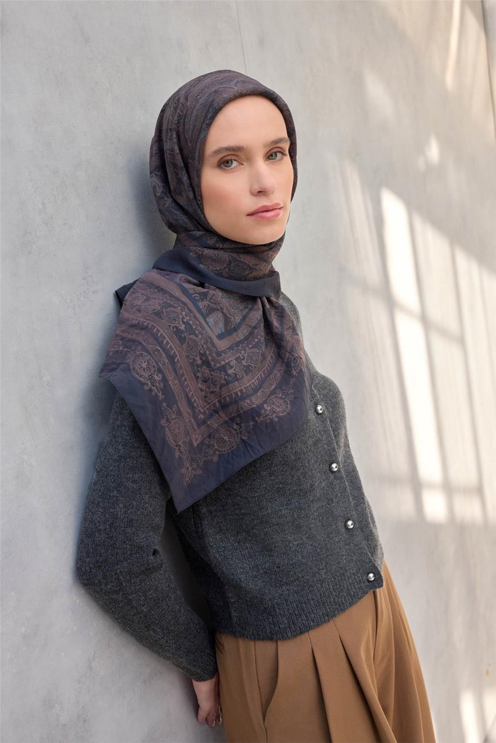 Viskon Velora Eşarp Dört Mevsim 90x90