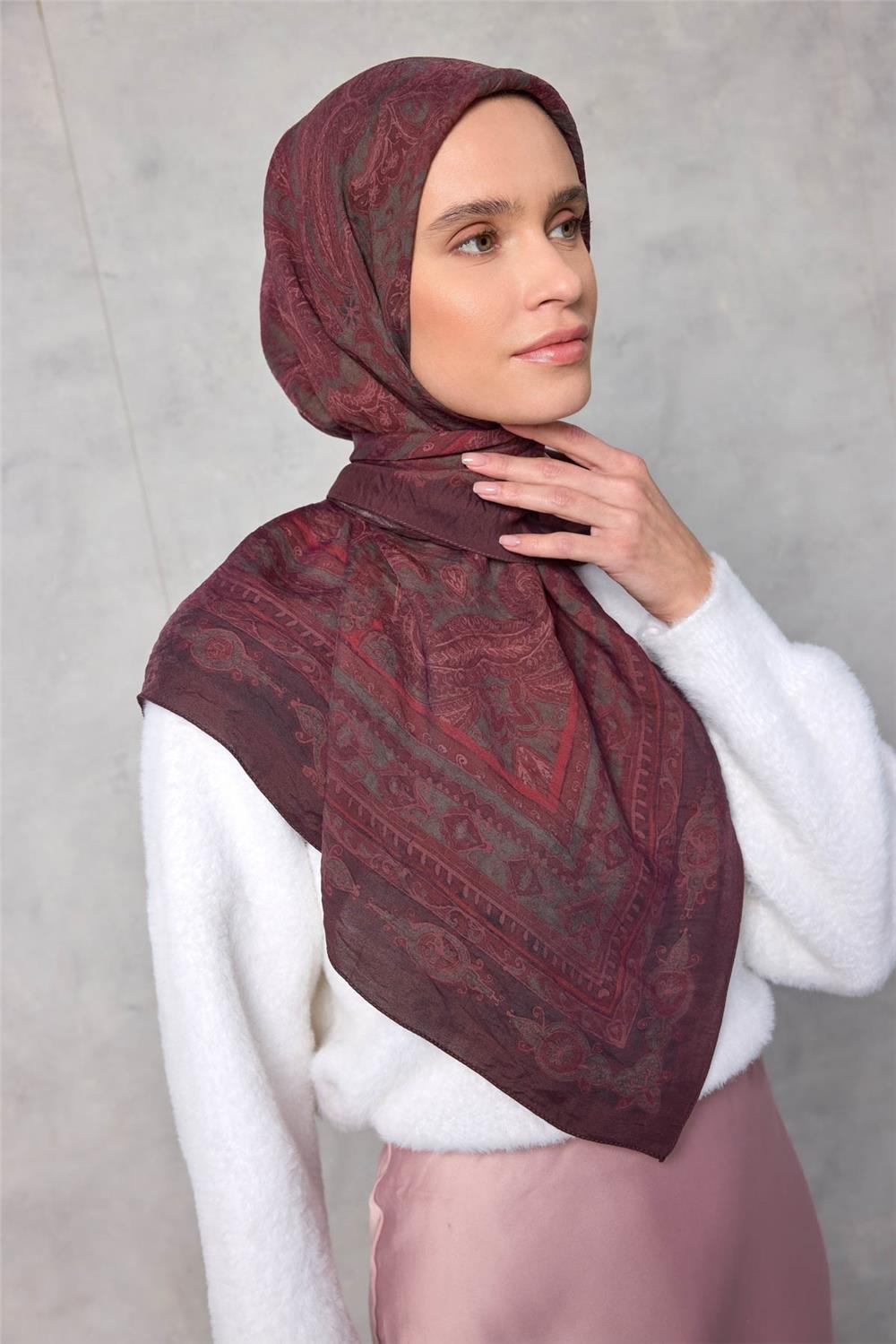 Viskon Velora Eşarp Dört Mevsim 90x90