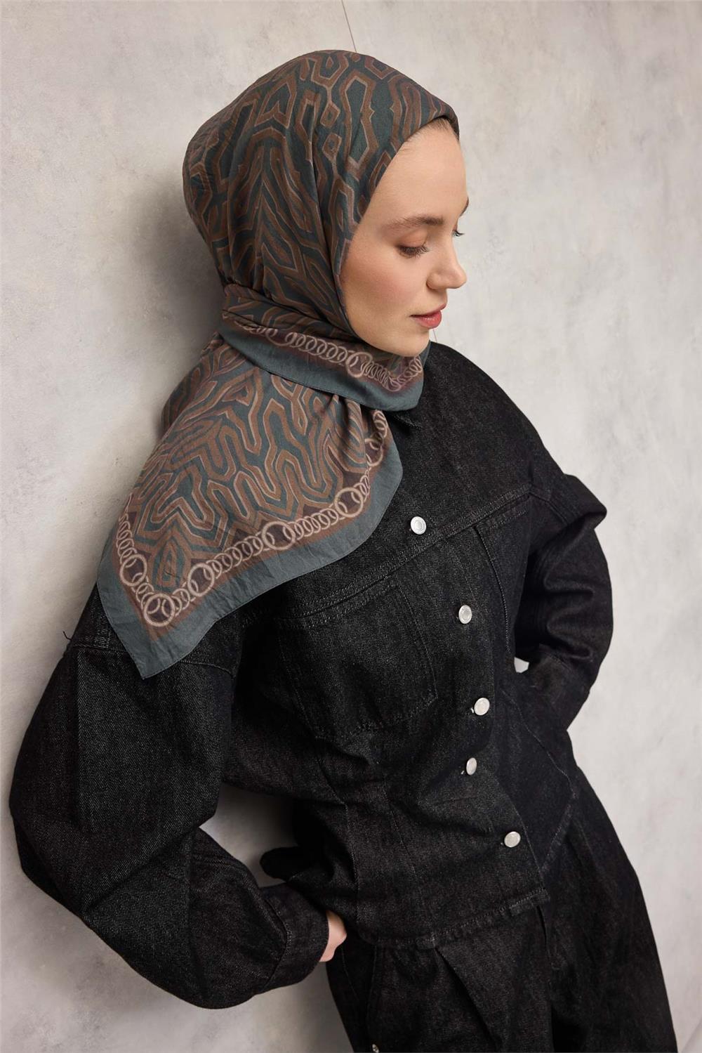 Viskon Velora Eşarp Dört Mevsim 90x90