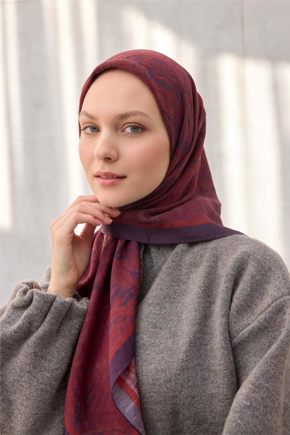 Viskon Velora Eşarp Dört Mevsim 90x90