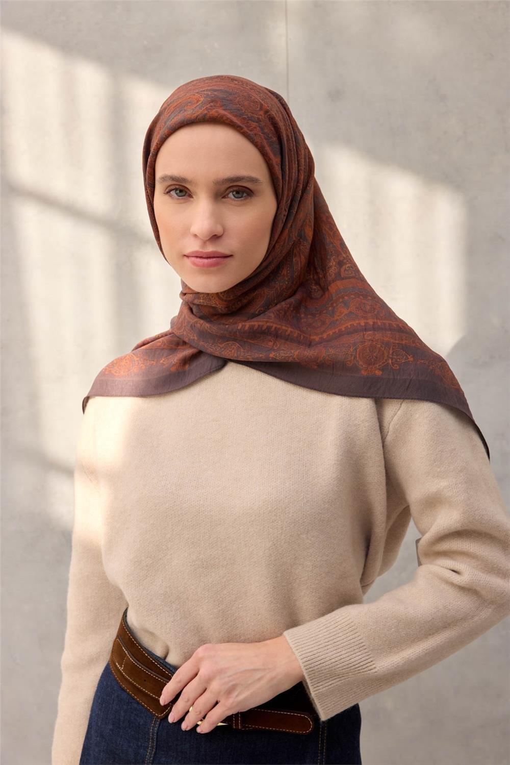 Viskon Velora Eşarp Dört Mevsim 90x90