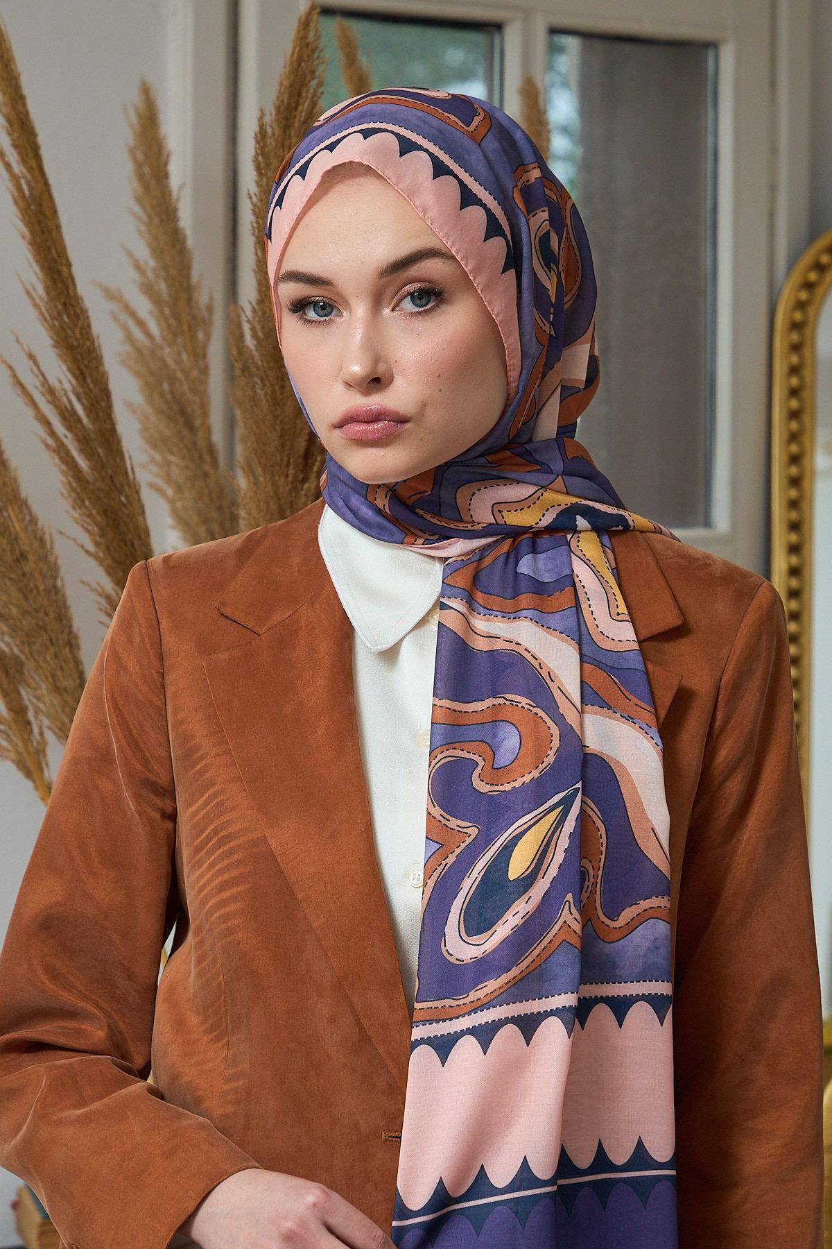 Yaz Işıltısı Koleksiyonu Soft Şal Mor Pembe 3045-12