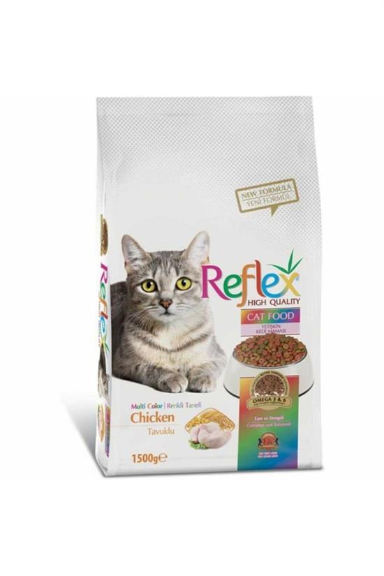 ReflexReflex Tavuklu Renkli Taneli Yetişkin Kedi Maması 1,5 kg