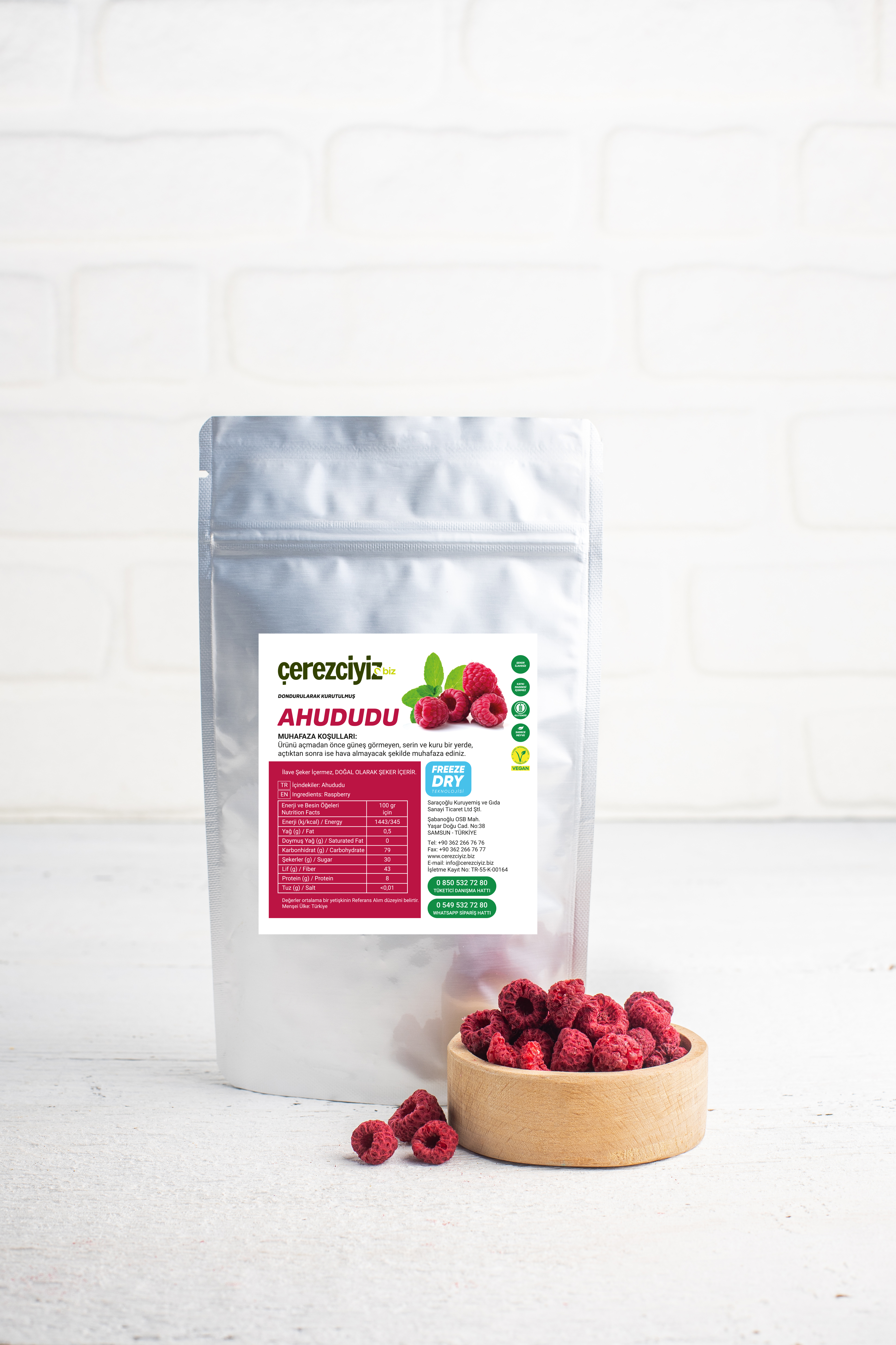 30gr. Dondurularak Kurutulmuş Ahududu (Freeze Dried)