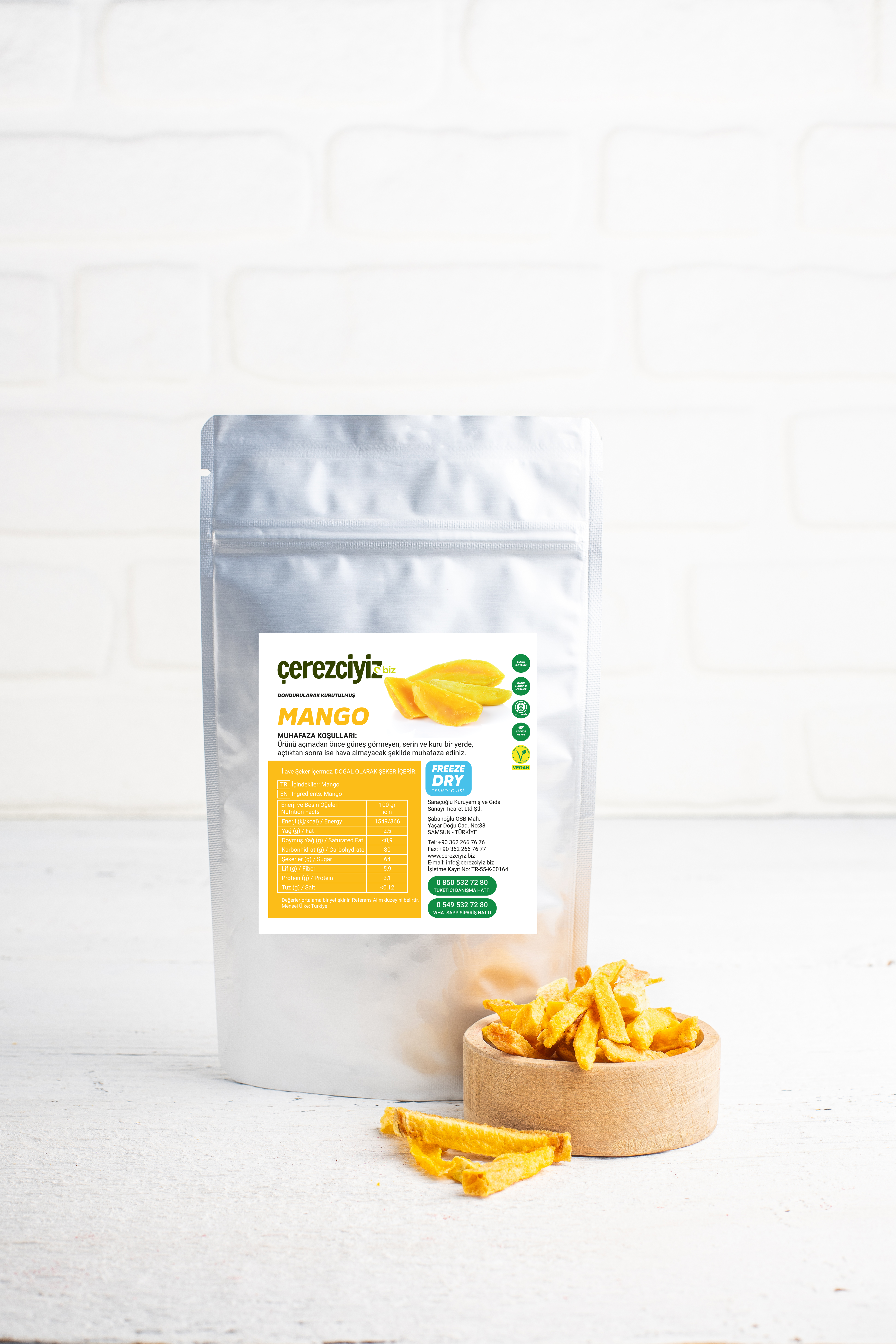 30gr. Dondurularak Kurutulmuş Mango (Freeze Dried)