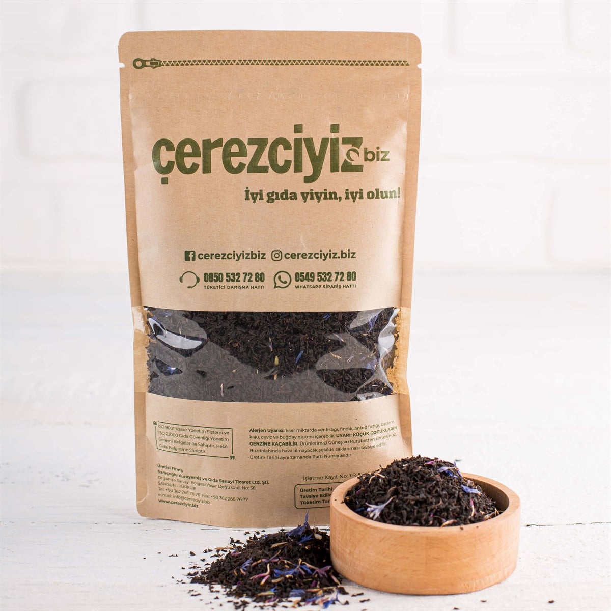 Blue Flowers Earl Grey (Mavi Malva (Ebegümeci) Çiçeği ve Bergamotlu Siyah Çay) 50gr.