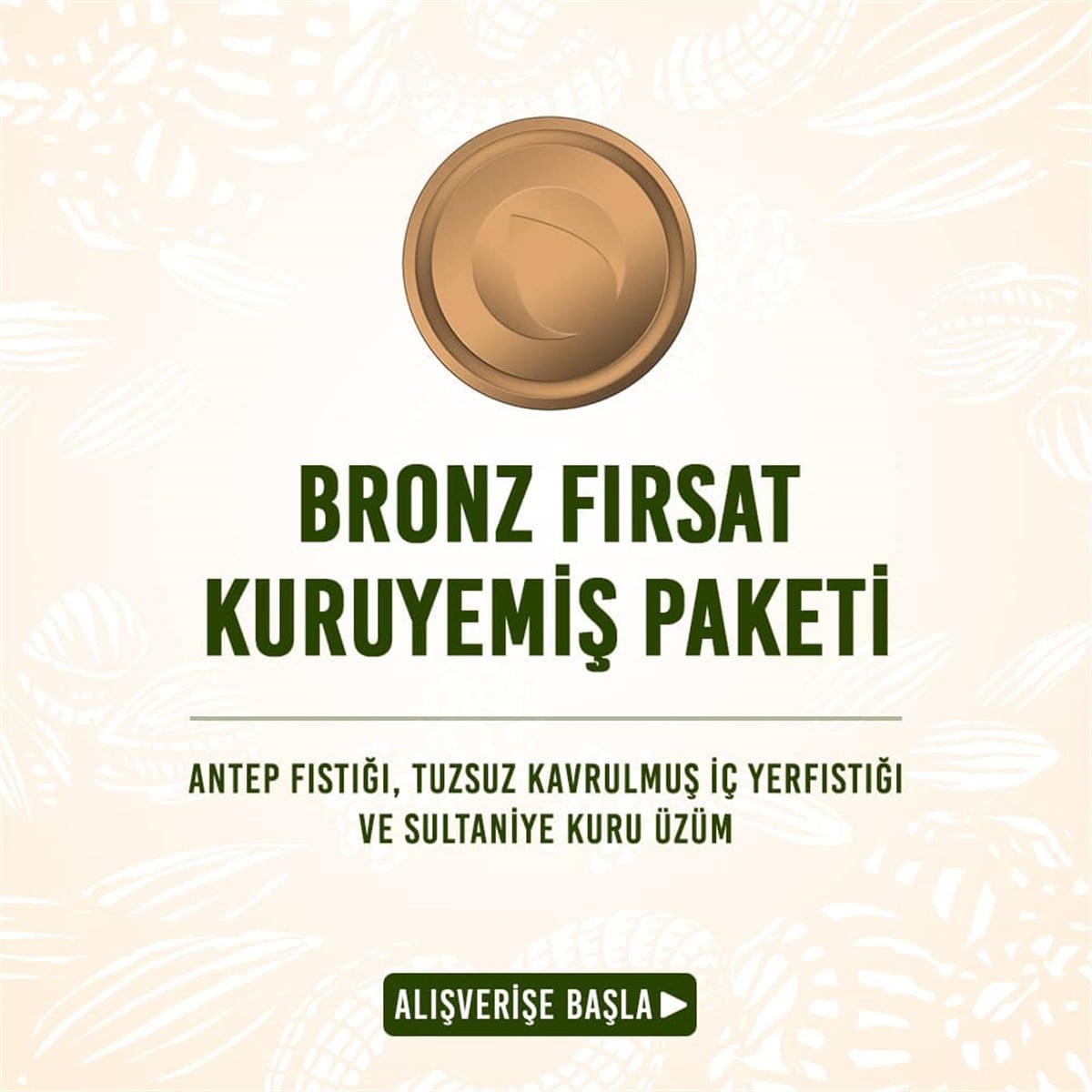Bronz Fırsat Kuruyemiş Paketi (3 Kg/Ad) (Kg Fiyatı: 36,11 TL)