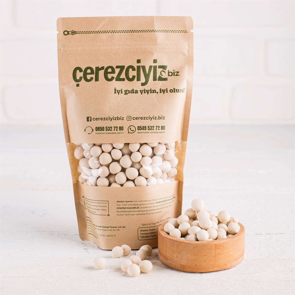 Kaplamalı Beyaz Kıtır Leblebi