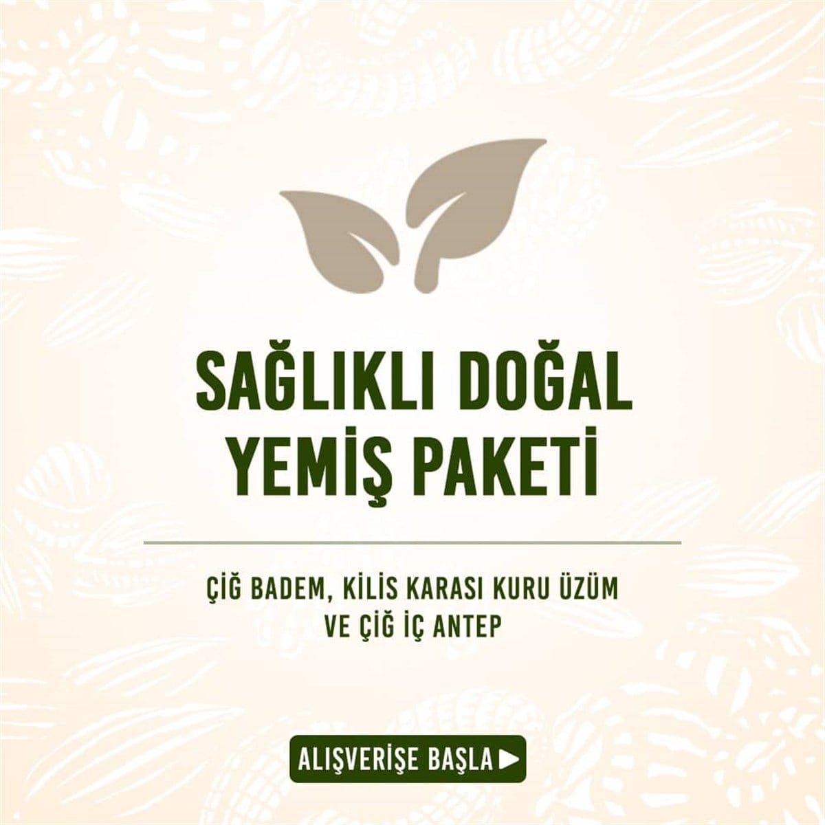 Sağlıklı Doğal Yemiş Paketi (3 Kg/Ad) (Kg Fiyatı: 107,52 TL)