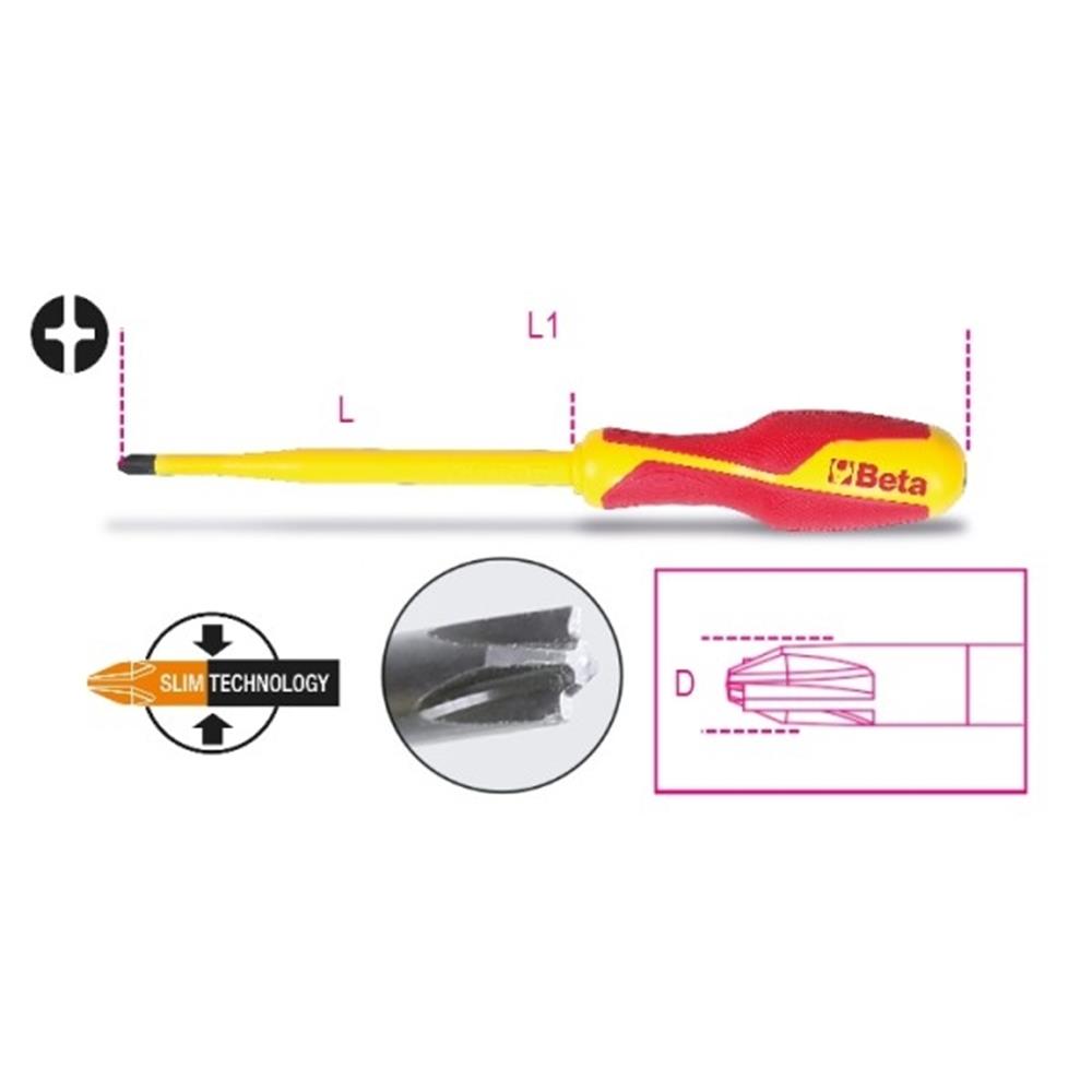 Düz+Yıldız Uç Tornavida 1275MQ/C 