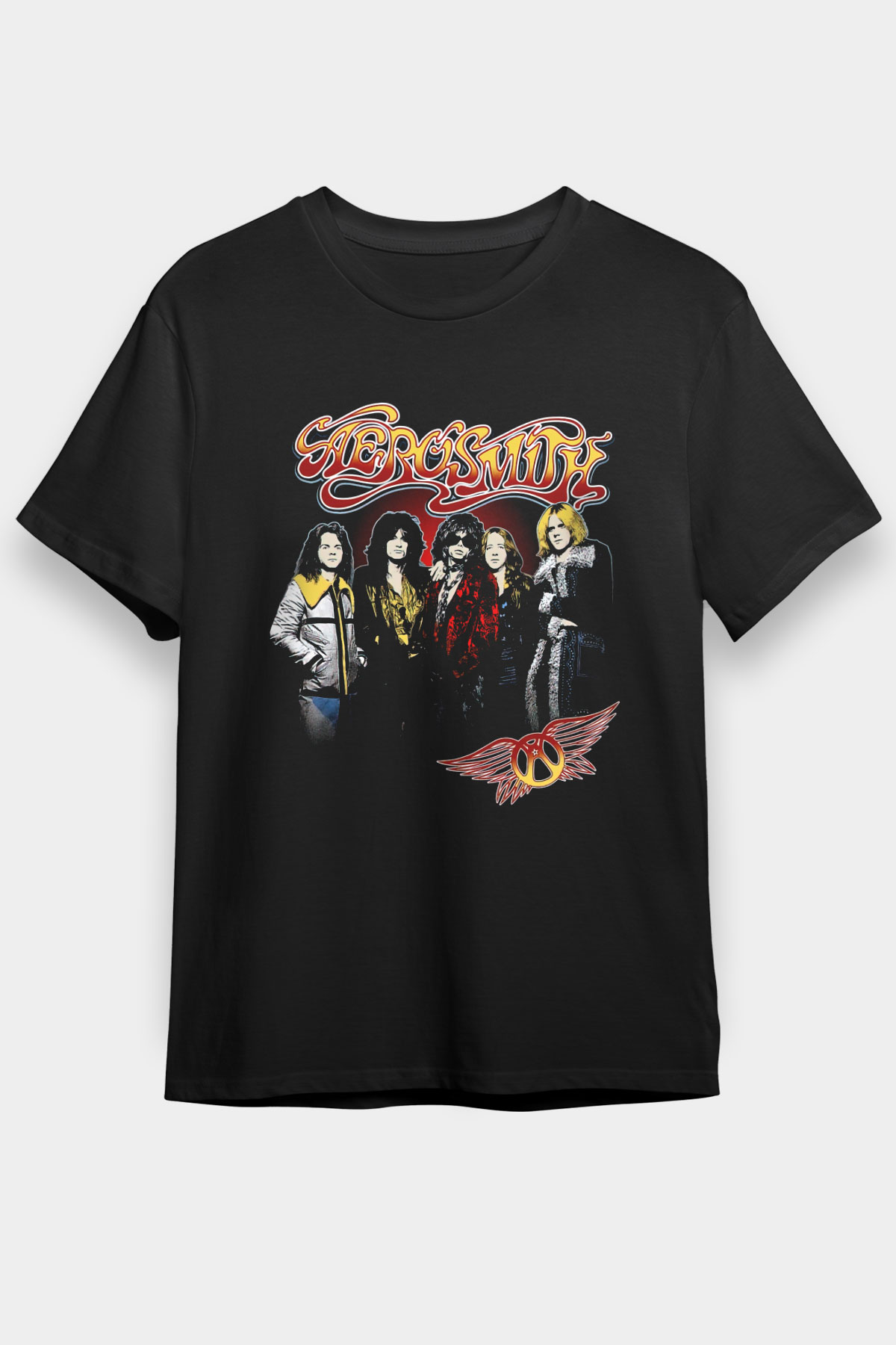  Aerosmith Siyah Unisex Tişört T-Shirt - TişörtFabrikası