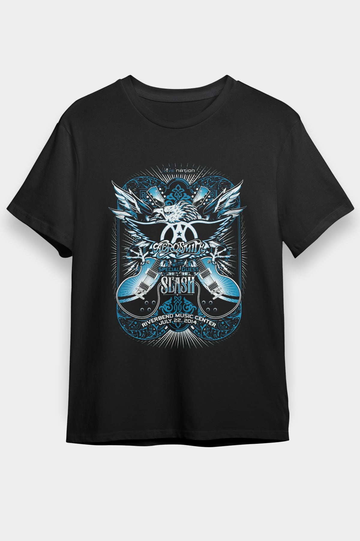  Aerosmith Siyah Unisex Tişört T-Shirt - TişörtFabrikası