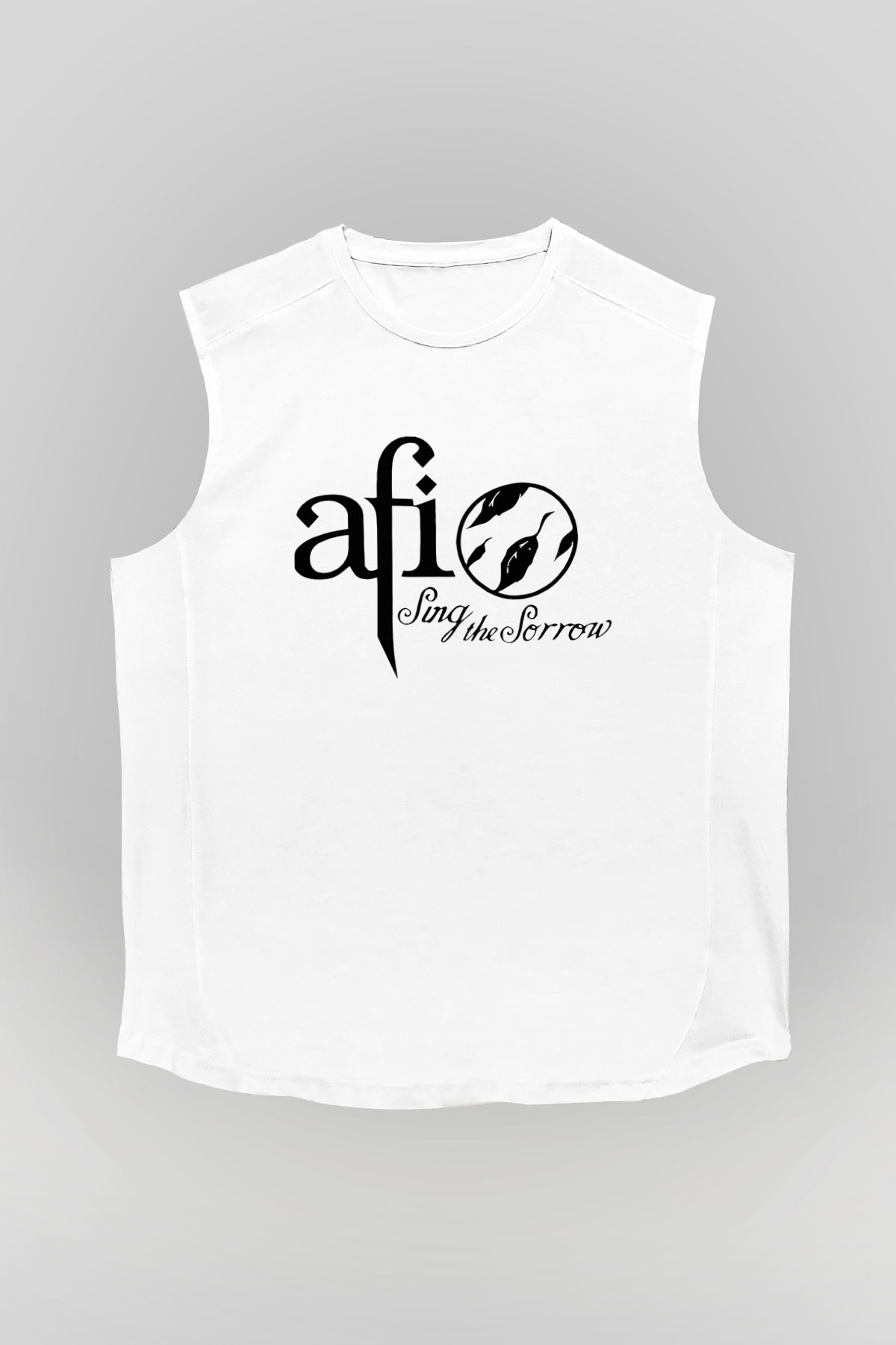  Afi Beyaz Unisex Kolsuz Tişört
