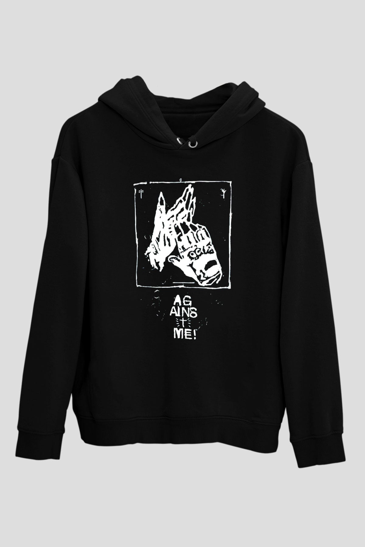  Against Me Siyah Unisex Kapüşonlu Sweatshirt