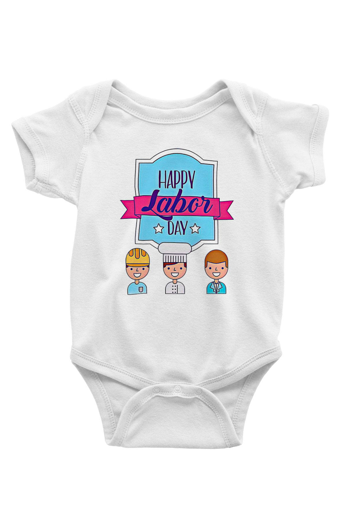 1 Mayıs Baskılı Beyaz Unisex Bebek Body - Zıbın