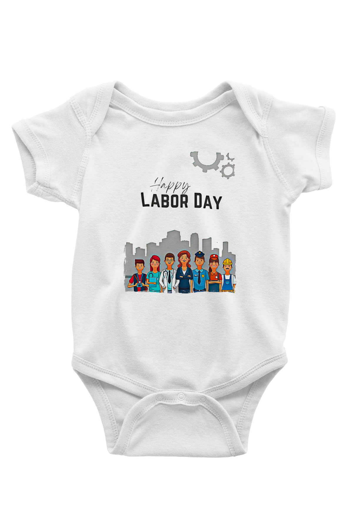 1 Mayıs Baskılı Beyaz Unisex Bebek Body - Zıbın