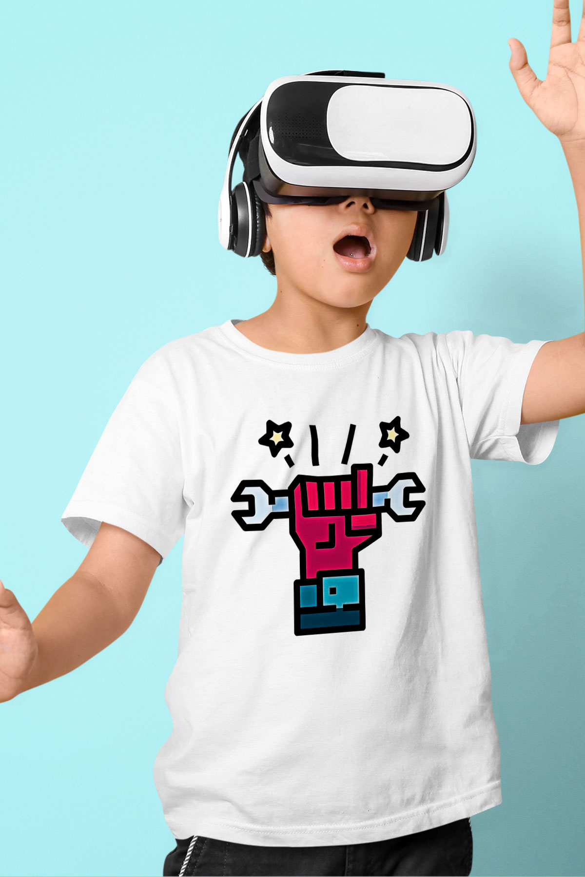 1 Mayıs Baskılı Beyaz Unisex Beyaz Çocuk Tişört - Tshirt