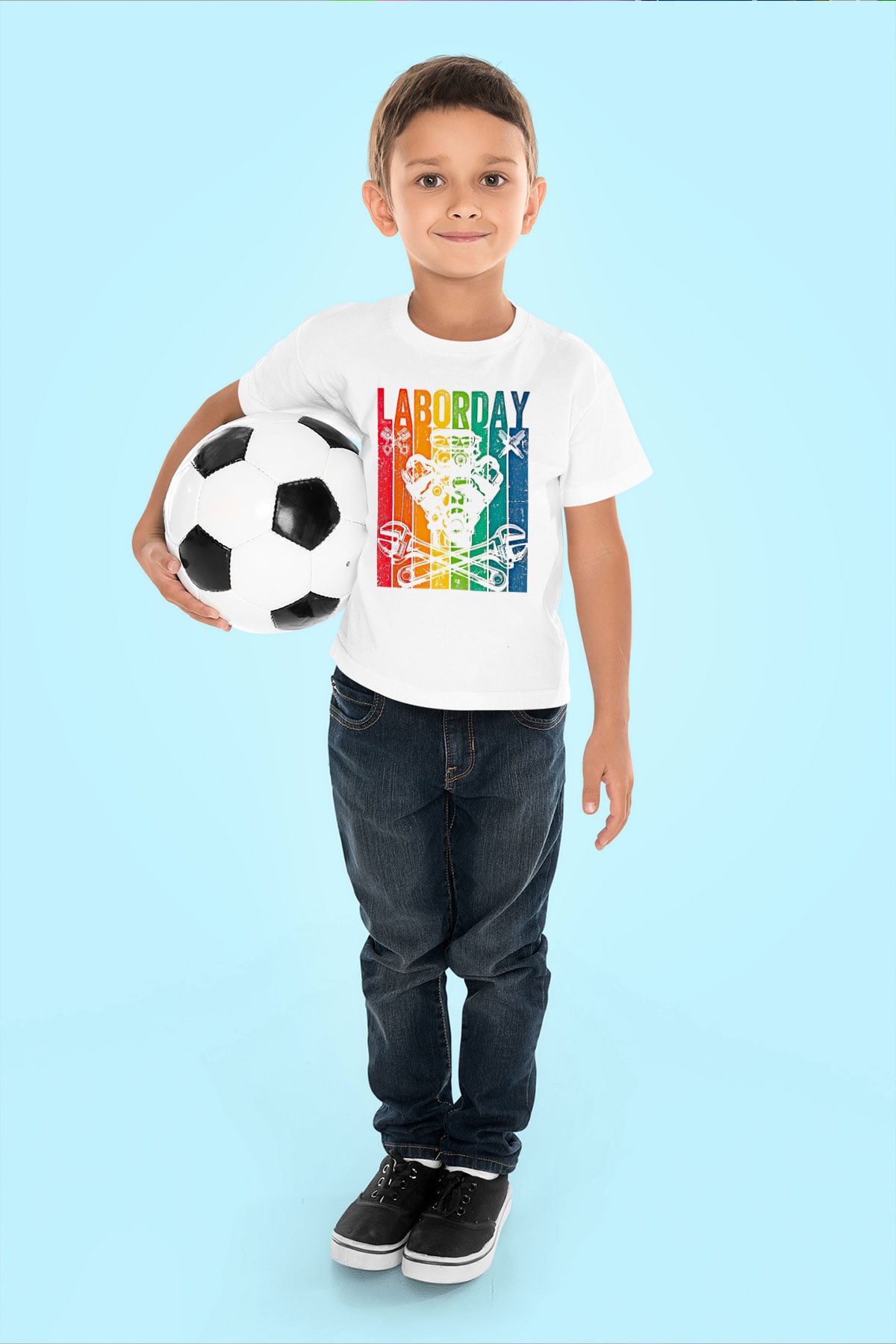 1 Mayıs Baskılı Beyaz Unisex Beyaz Çocuk Tişört - Tshirt