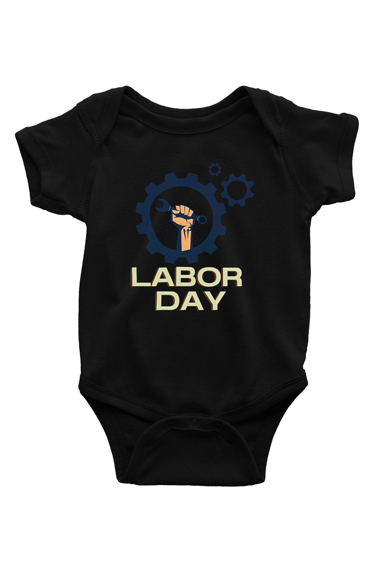 1 Mayıs Baskılı Unisex Siyah Bebek Body - Zıbın