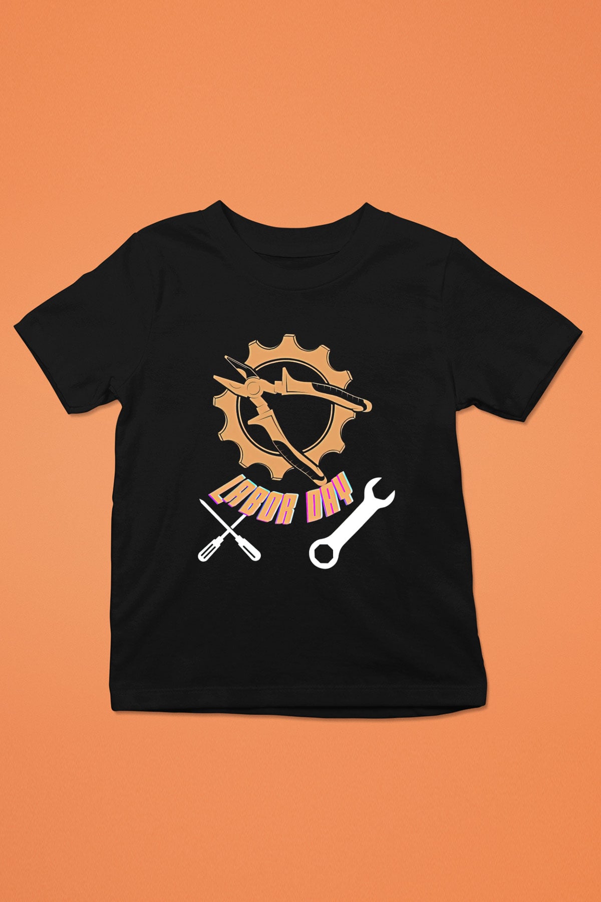 1 Mayıs Baskılı Unisex Siyah Çocuk Tişört - Tshirt